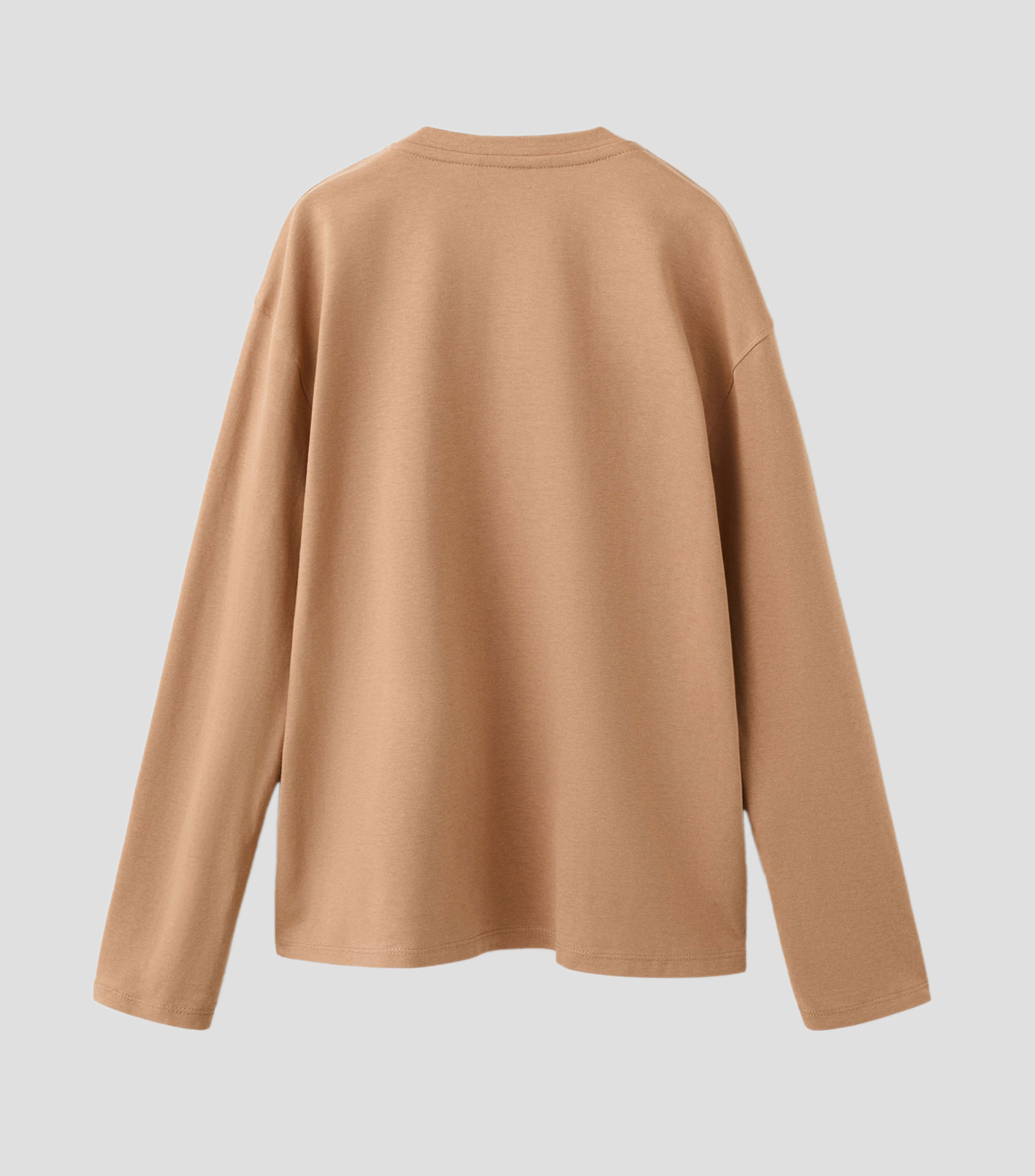 Playera cuello redondo manga larga estampada Niño
