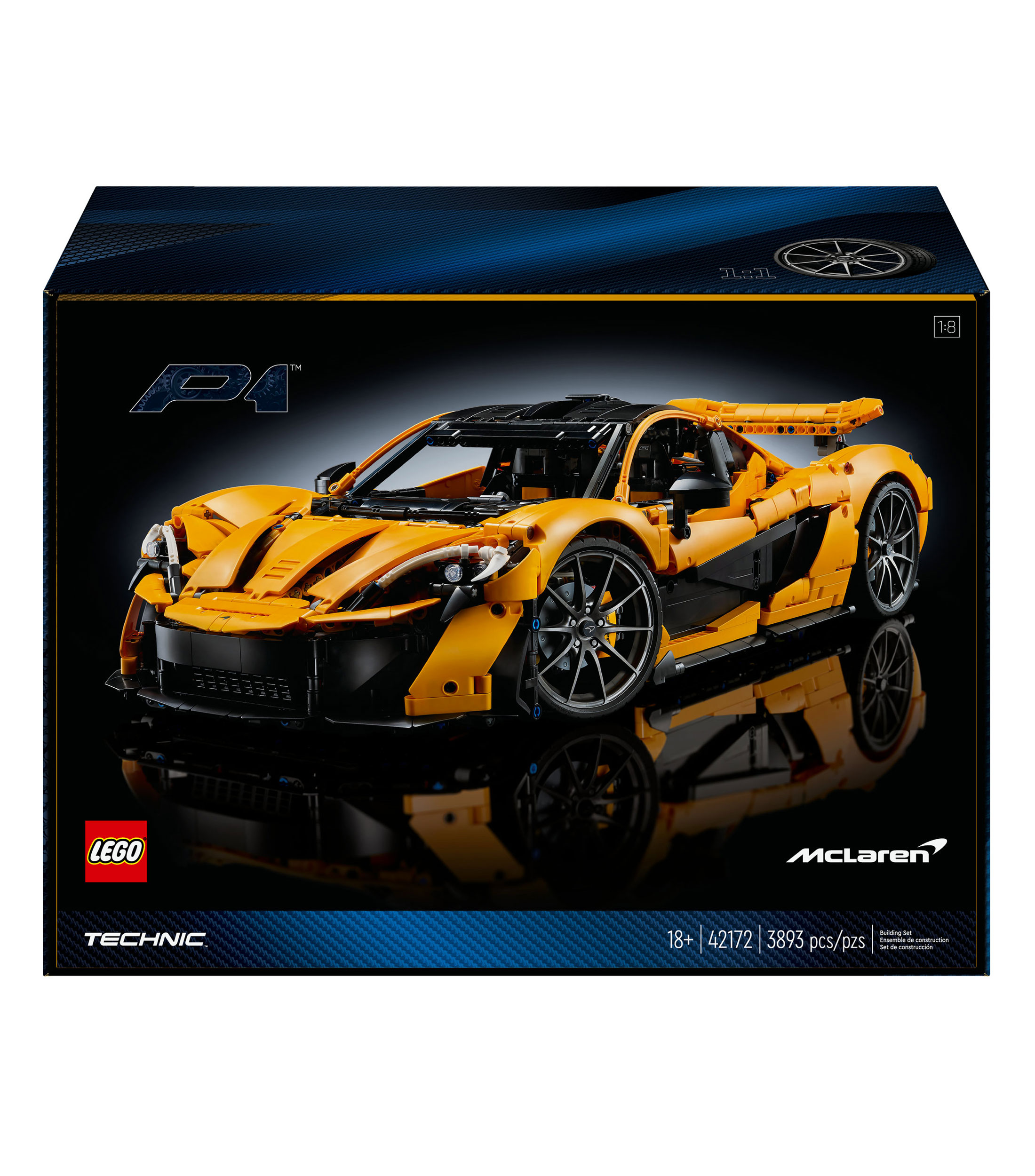 LEGO Technic McLaren P1 Hiperauto, set para adultos 42172
