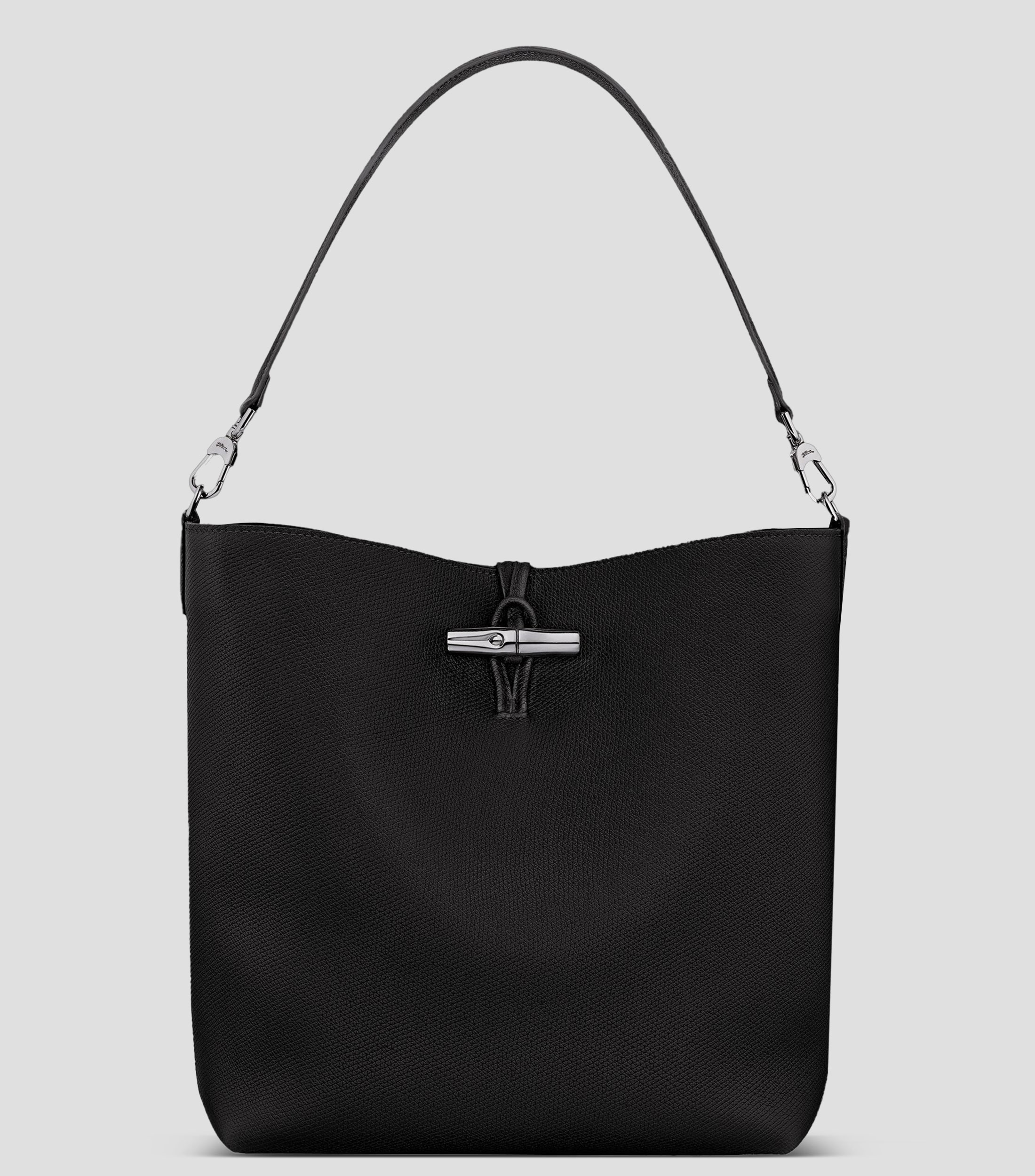 Bolsa hobo Le Roseau M en piel negra Mujer