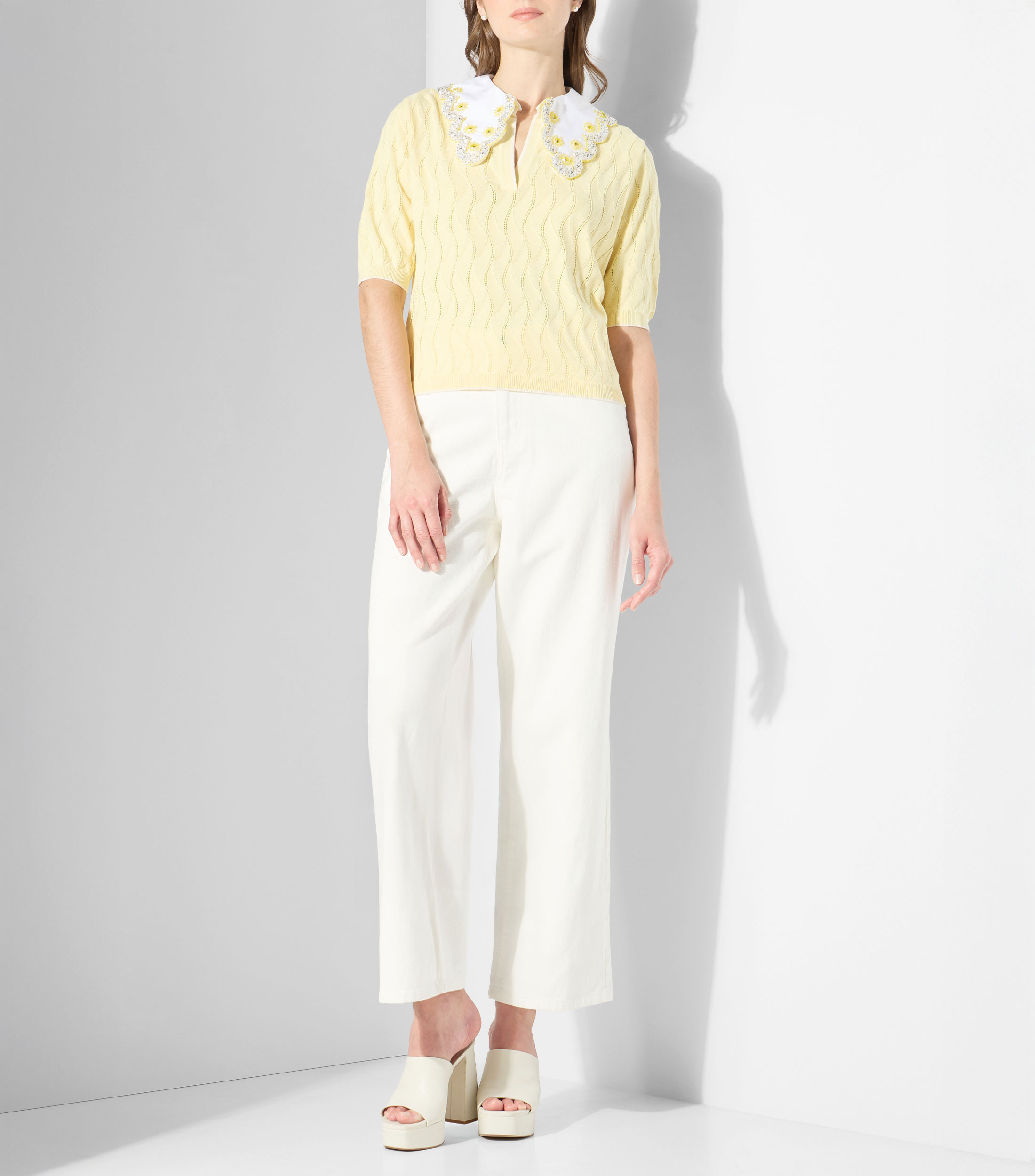 Suéter de cuello polo Mujer