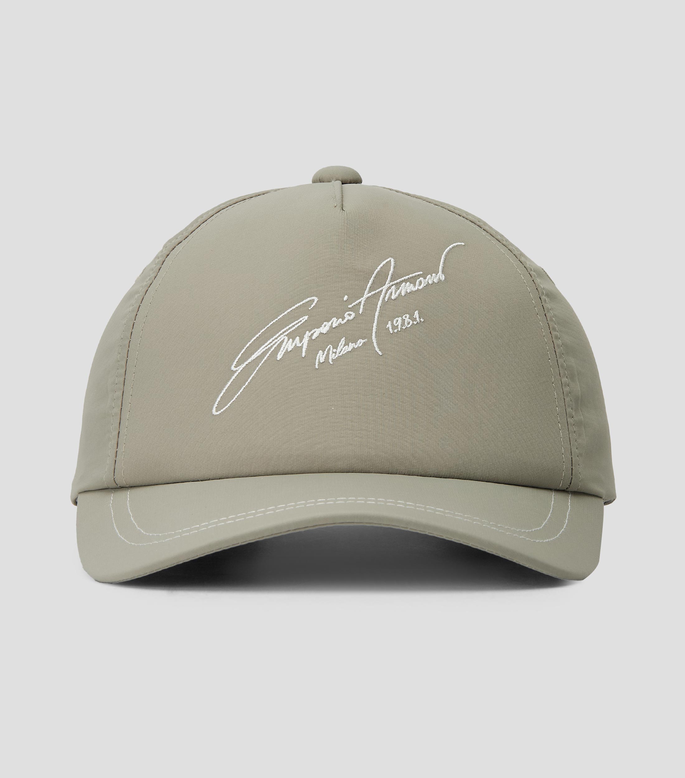 Gorra con bordado kaki Hombre