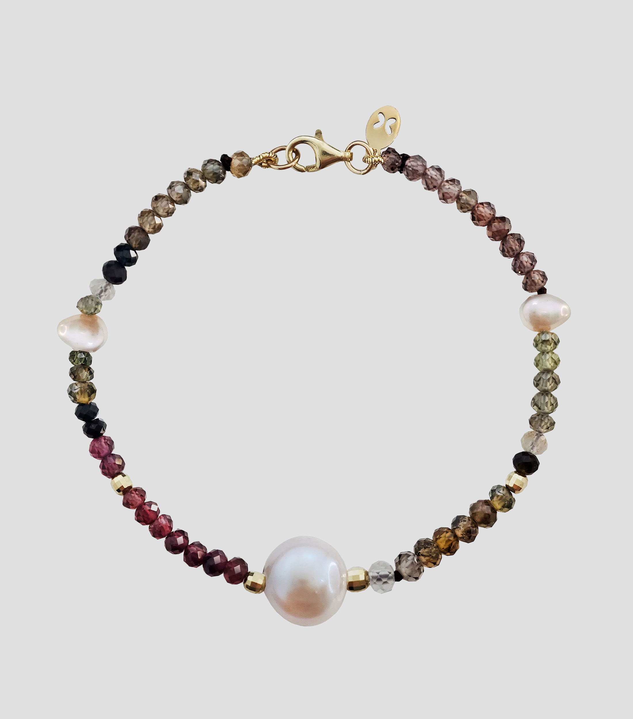 Pulsera con cuentas de pedrería Mujer