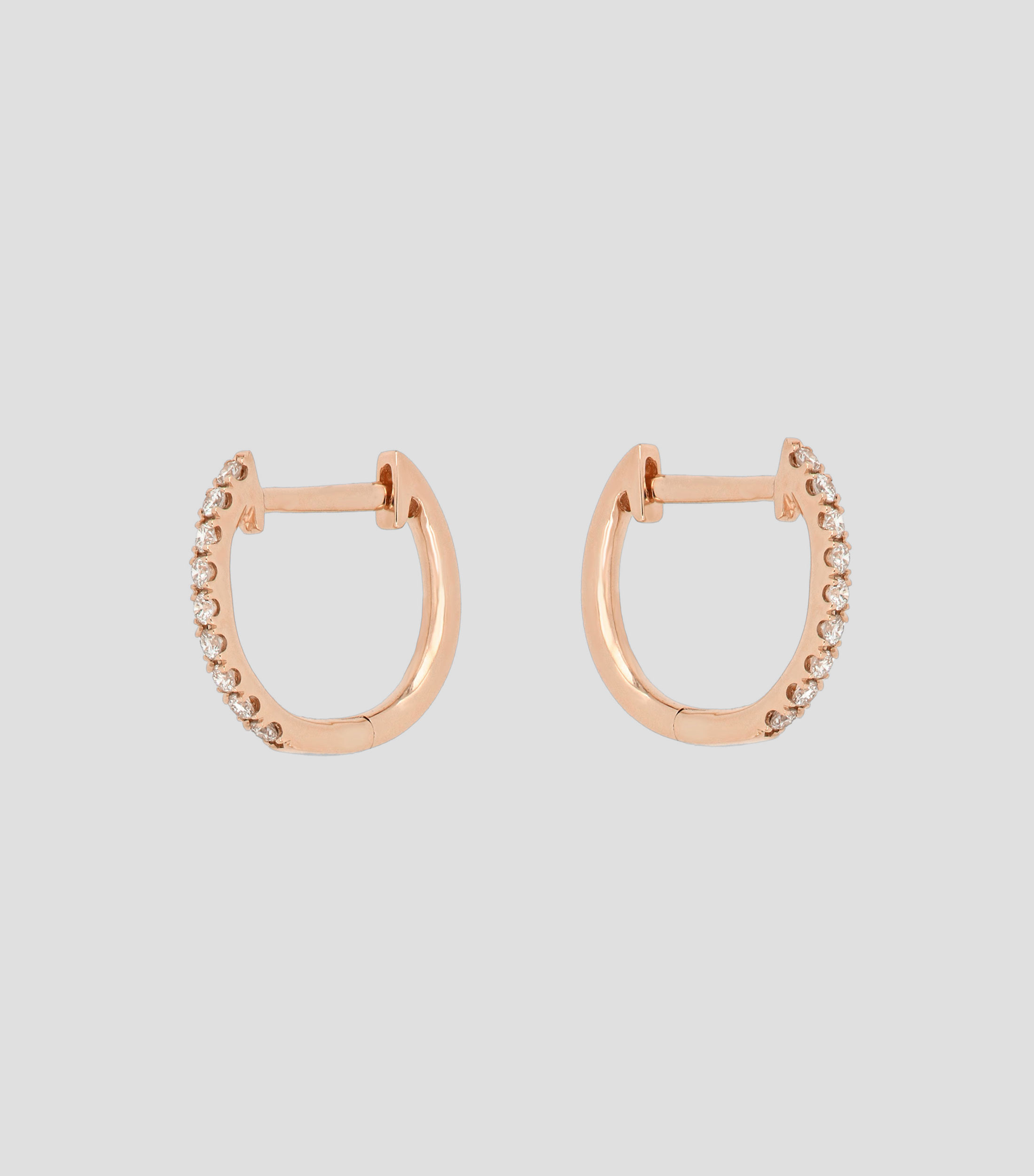 Aretes en oro rosa de 18 Kts con diamantes Myst Mujer