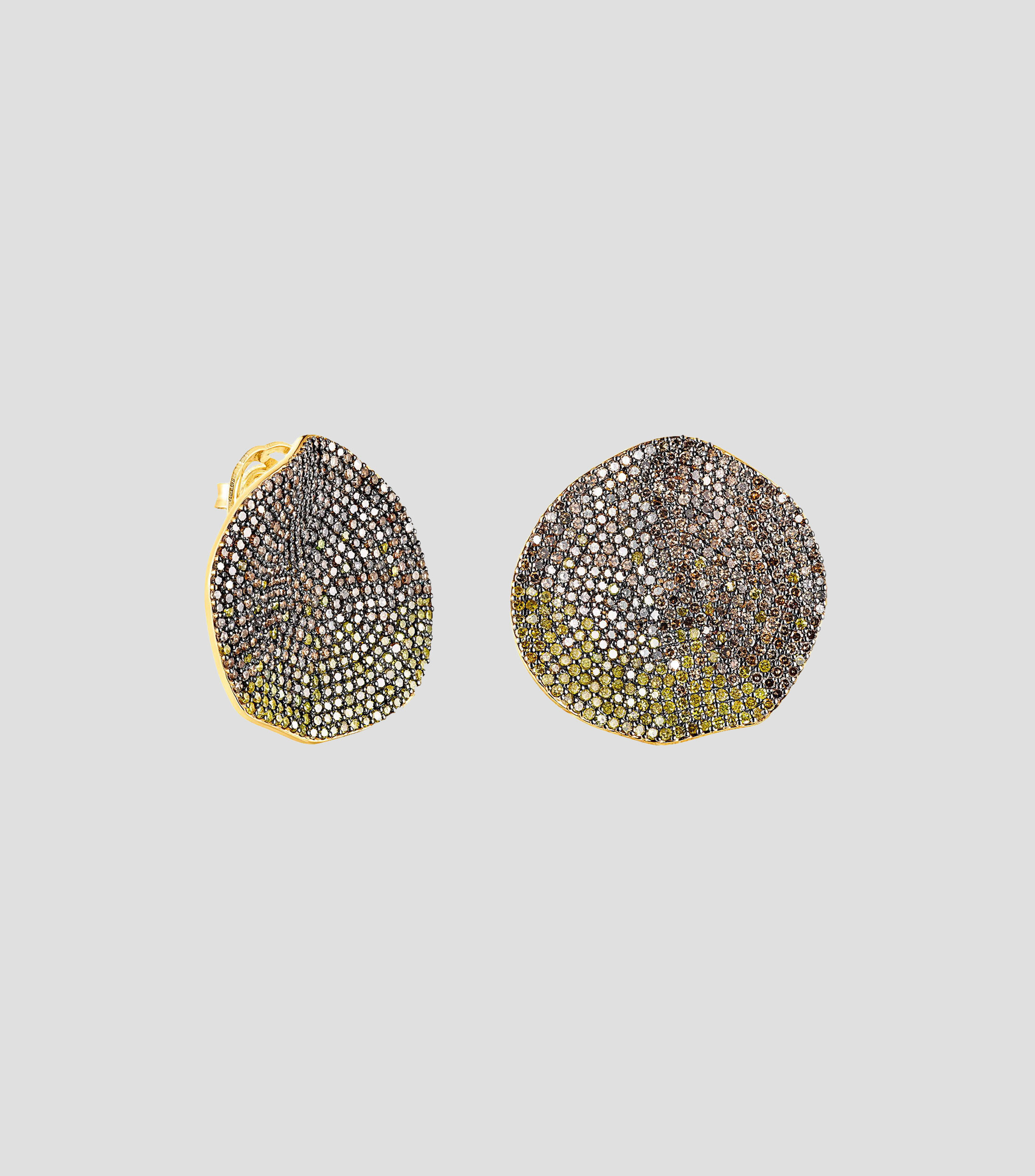 Aretes en oro amarillo 18 Kilates Nenufar Mujer