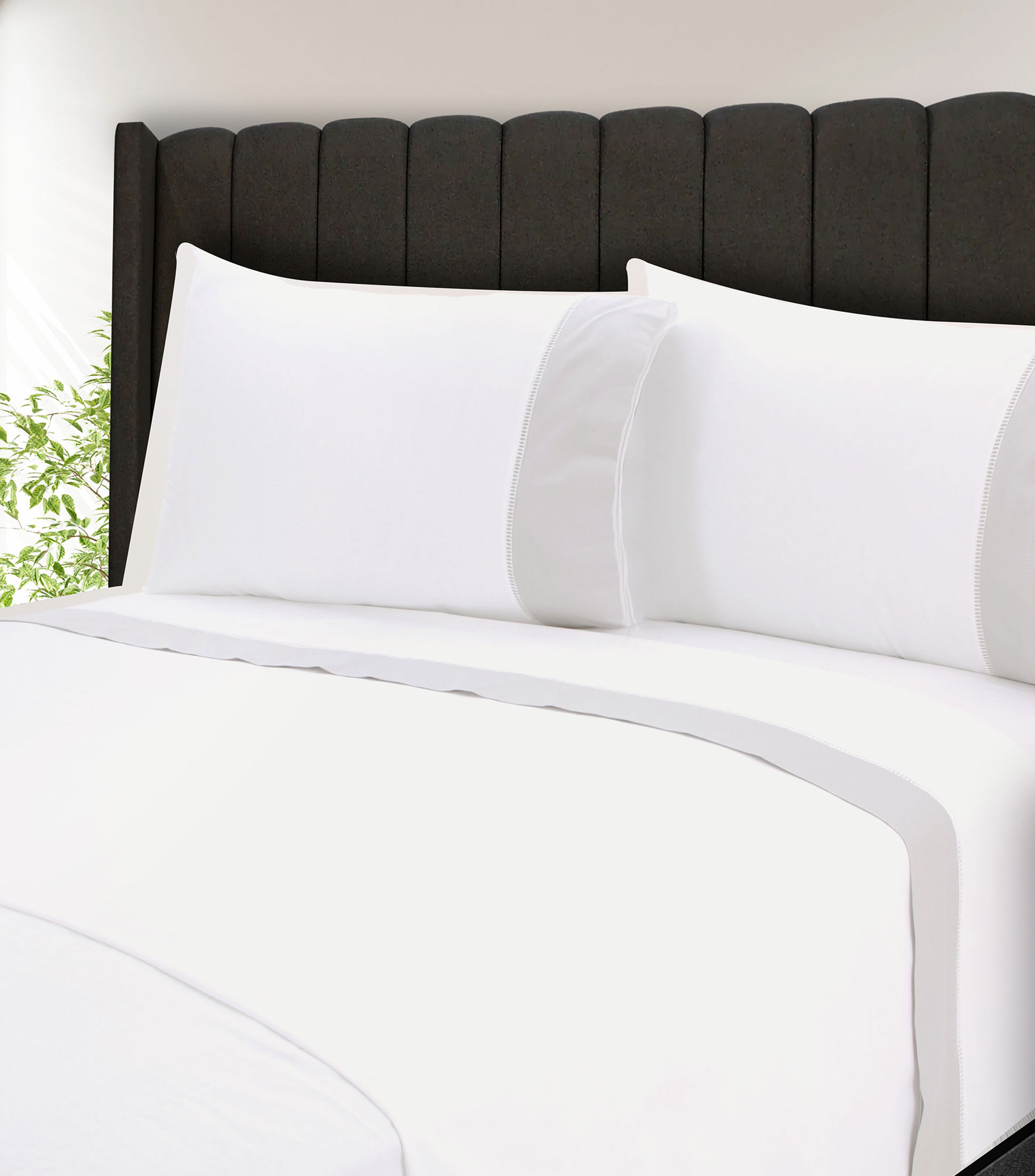Juego de Sabanas Queen Size en Algodon Sasari Gris Claro