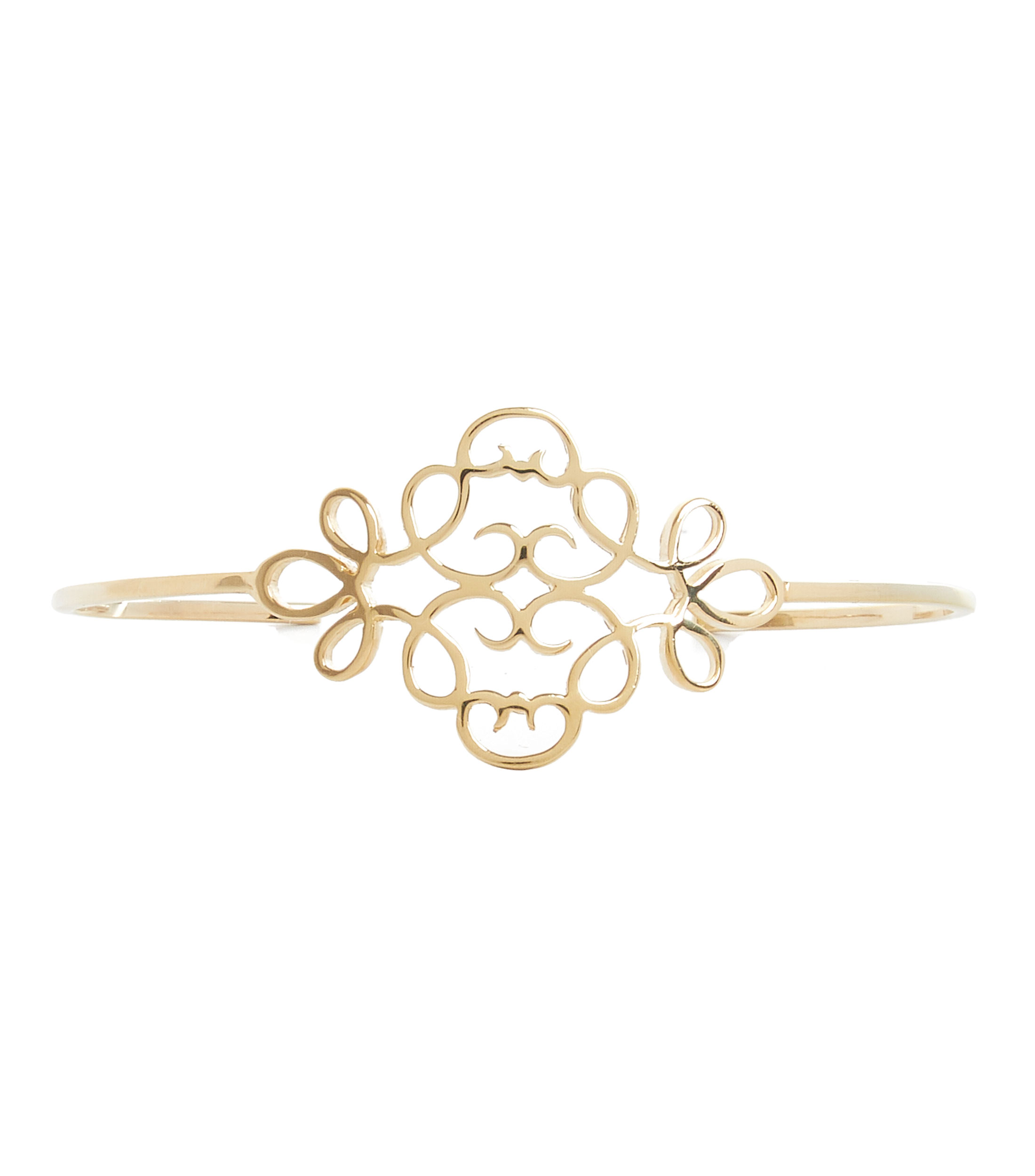 Brazalete ajustable en plata Mujer
