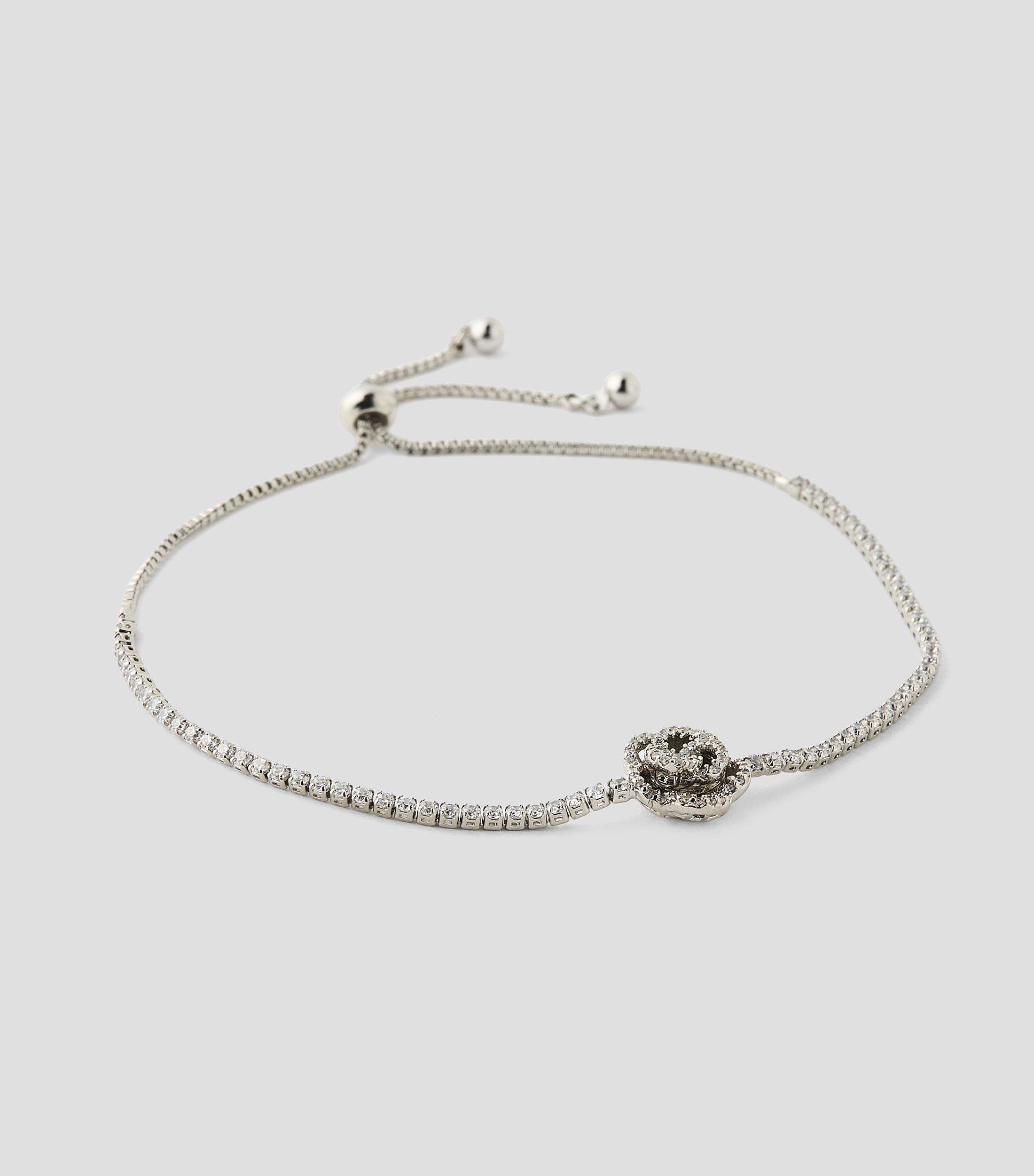 Pulsera flor con zirconia cúbica Mujer