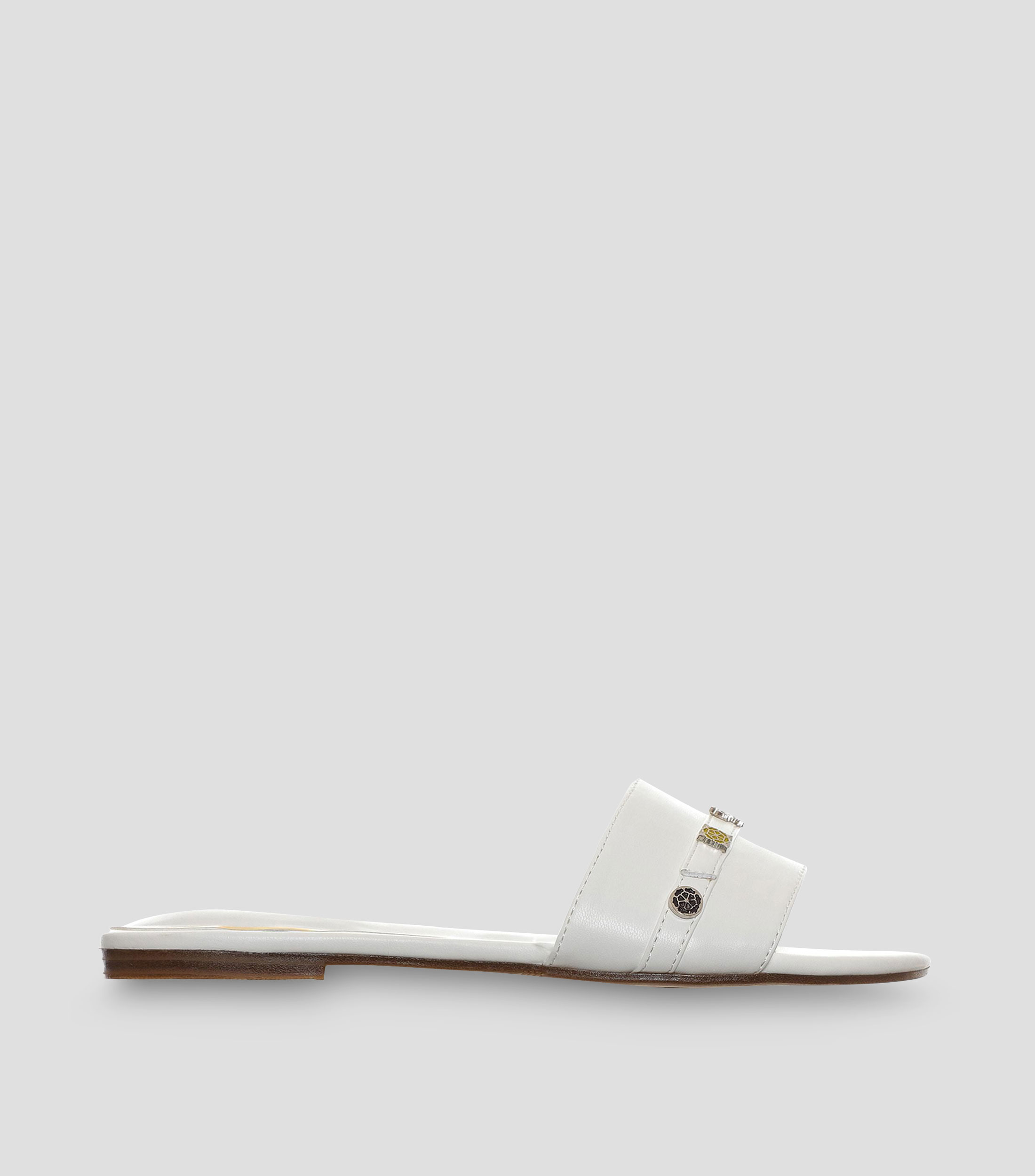 Sandalias con tacón bajo de media luna Mujer