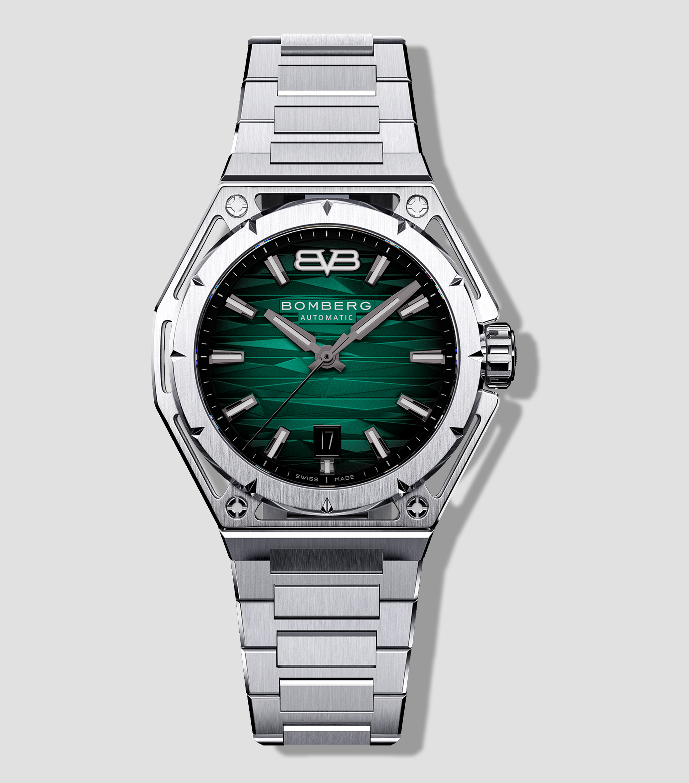 Reloj Para Hombre Edge Casual Plateado, Verde