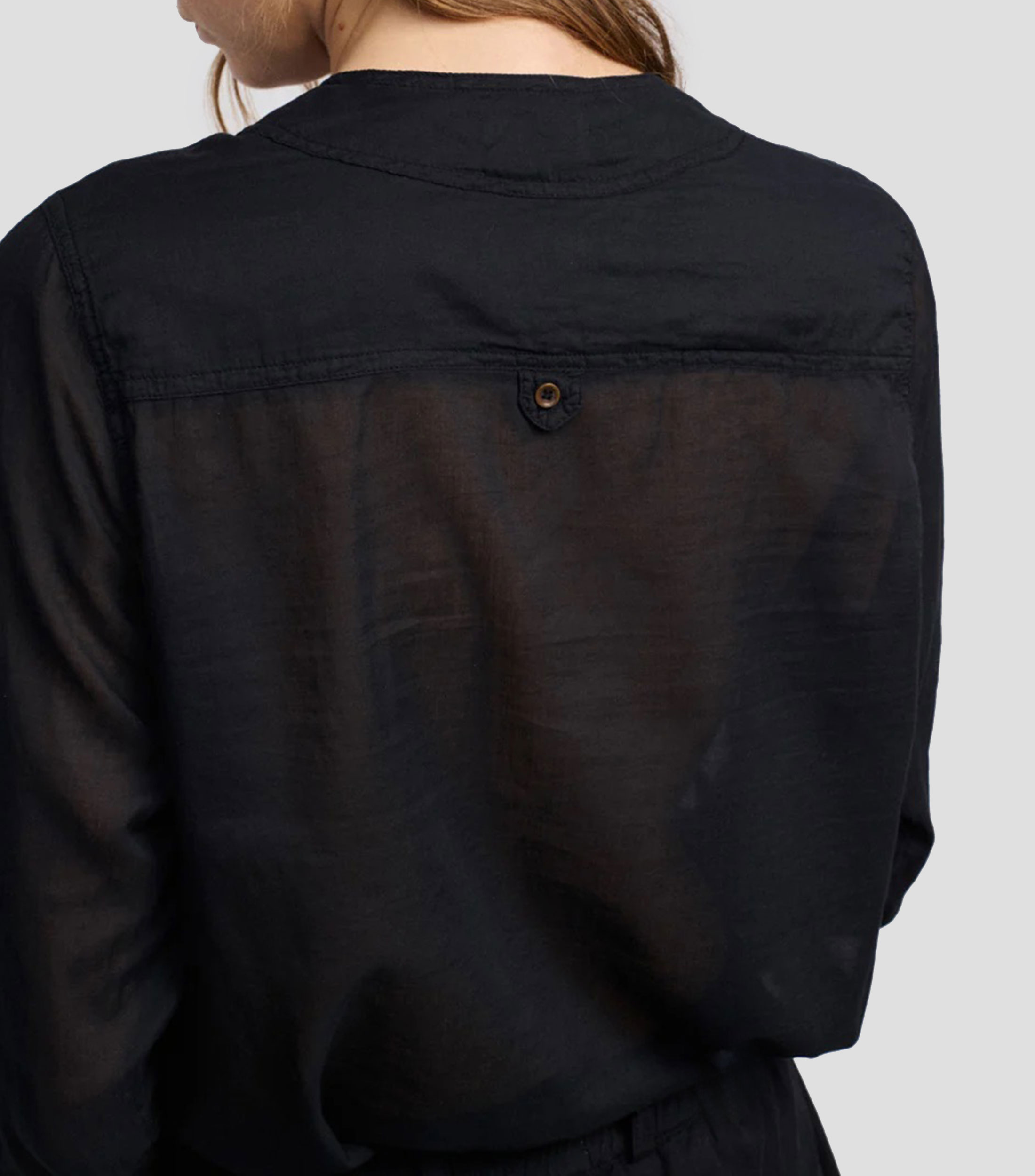 Blusa lisa manga larga Mujer