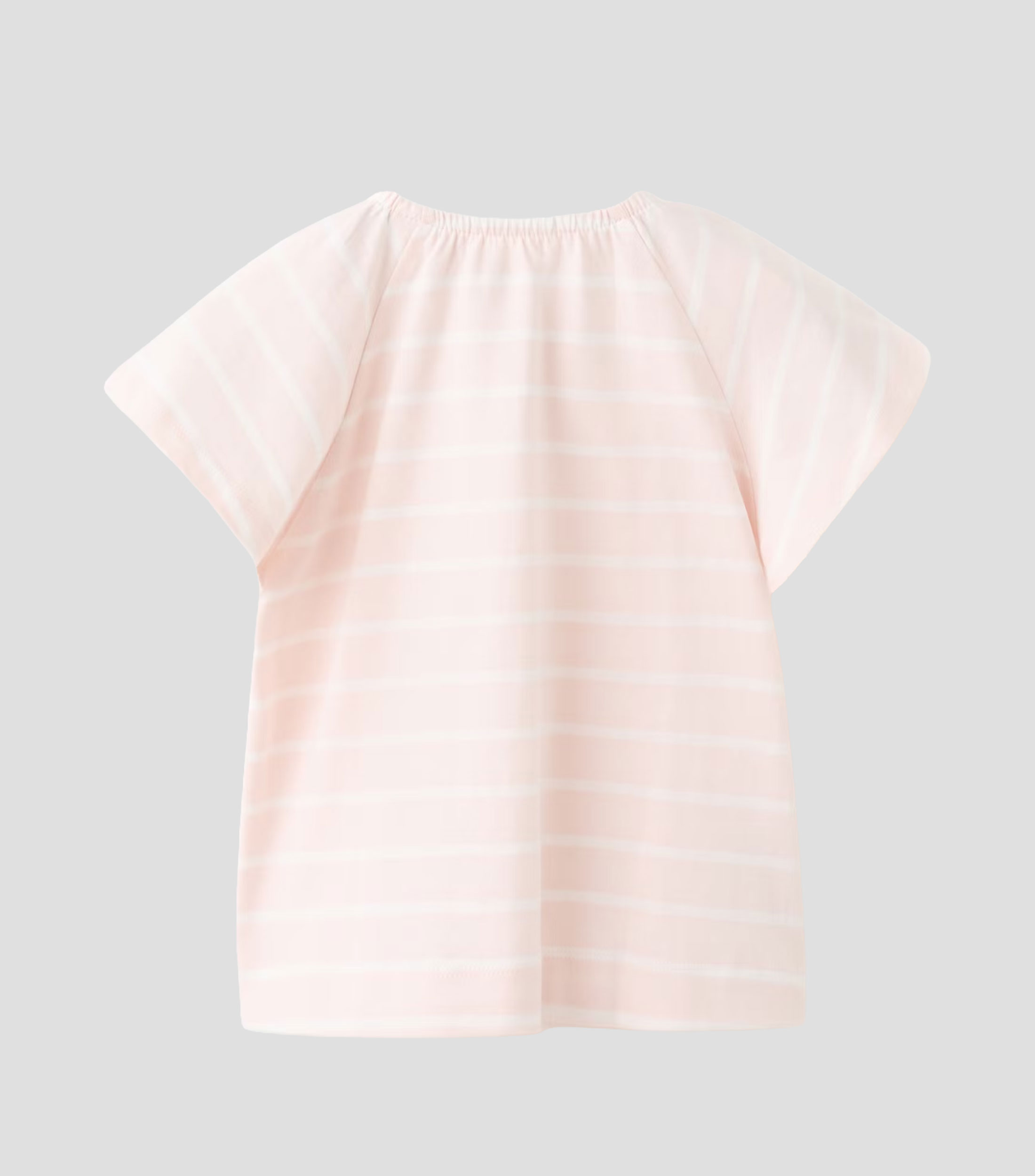 Playera cuello redondo manga corta rayas Niña