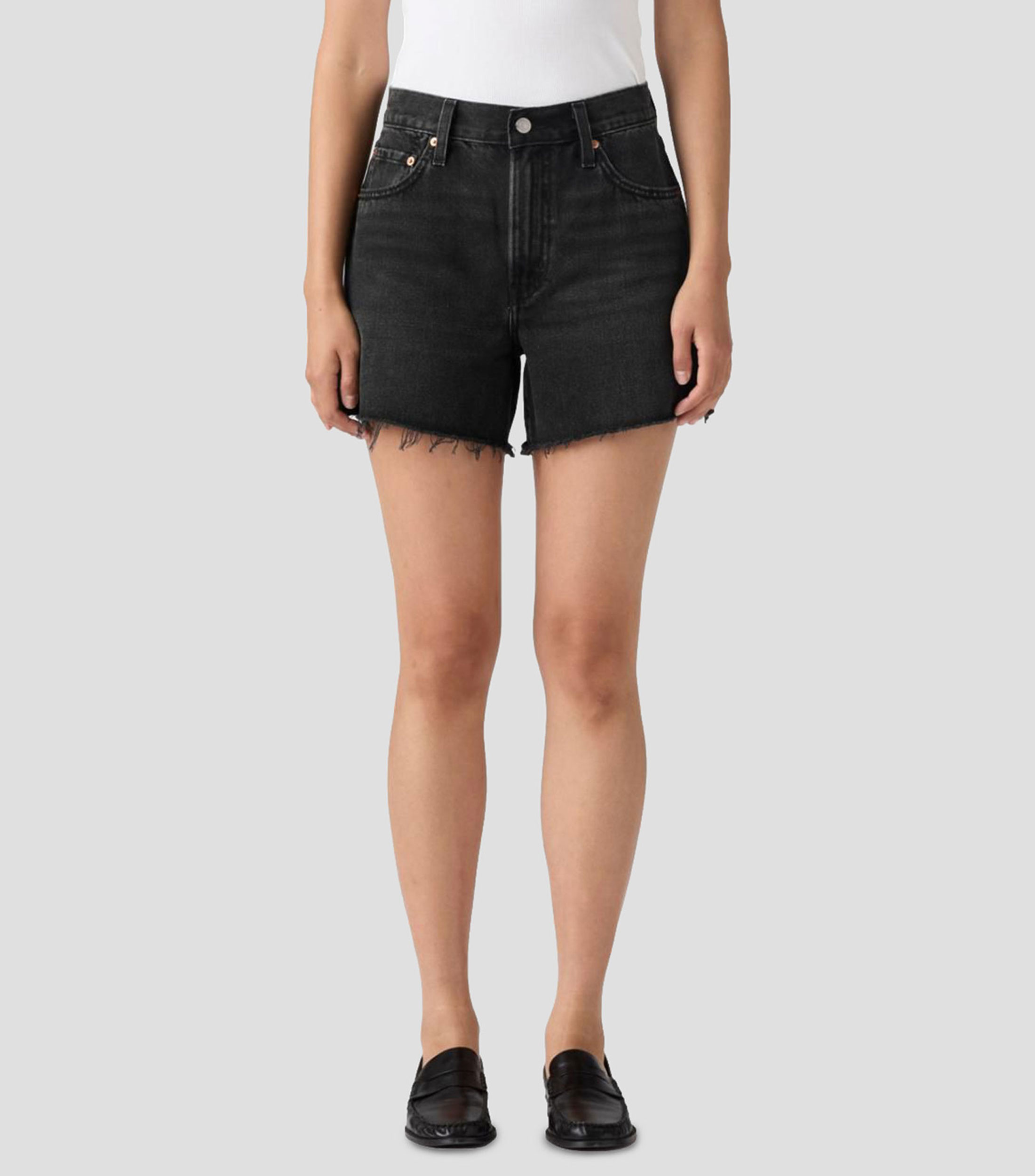 Short de mezclilla liso Mujer