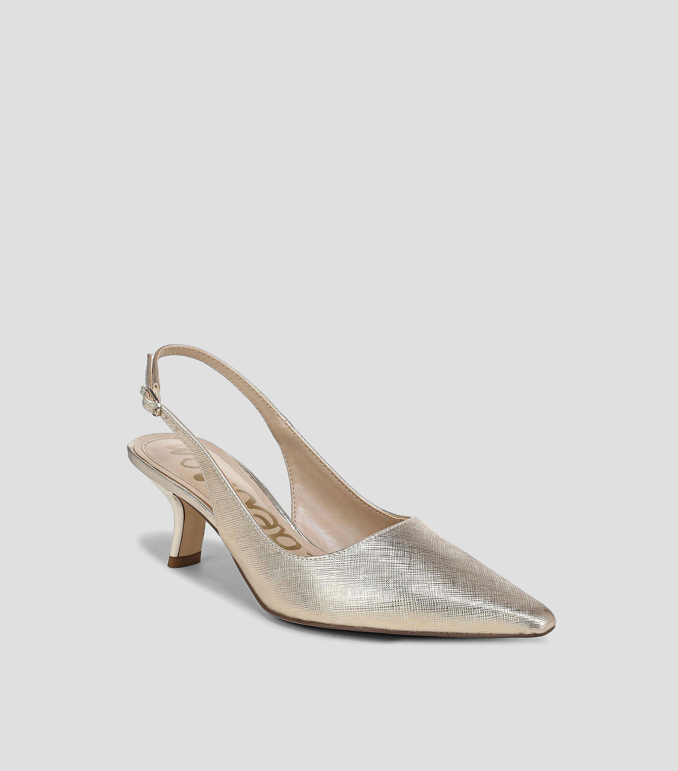 Zapatillas con tacón medio de aguja Mujer