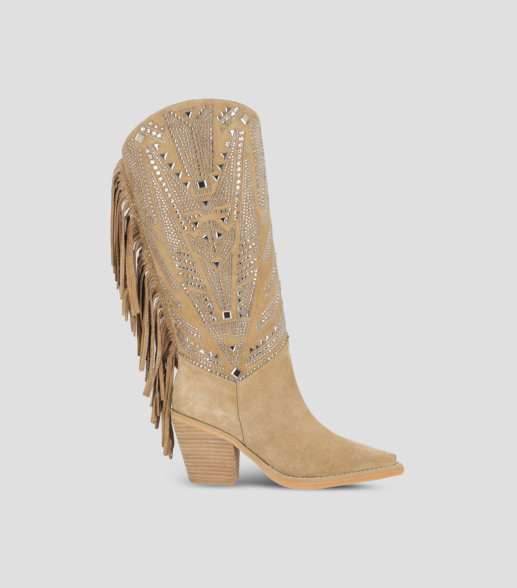 Botas con Tacón Alto Cuadrado Mujer