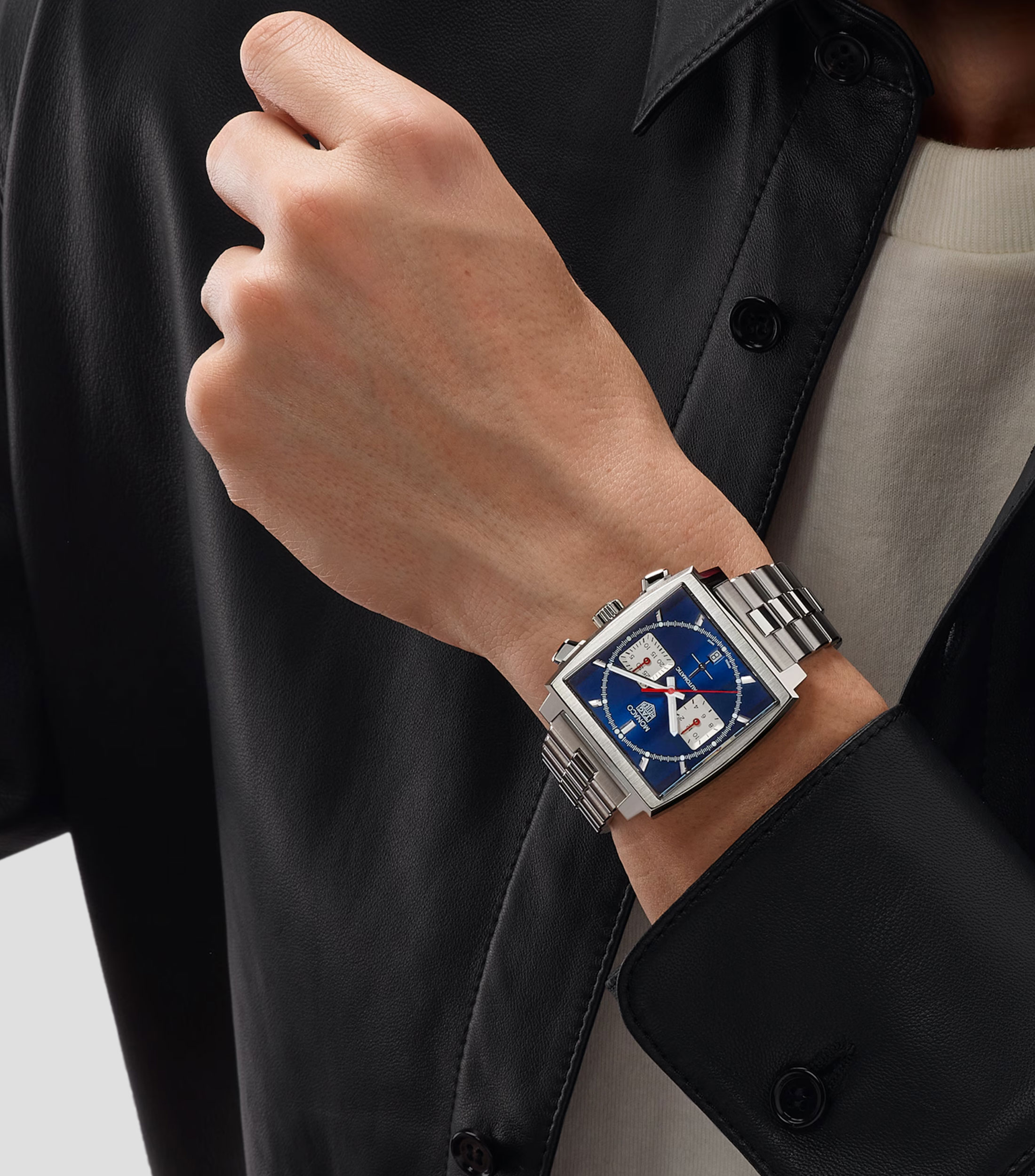 Reloj para Hombre Monaco Casual Azul, Plateado