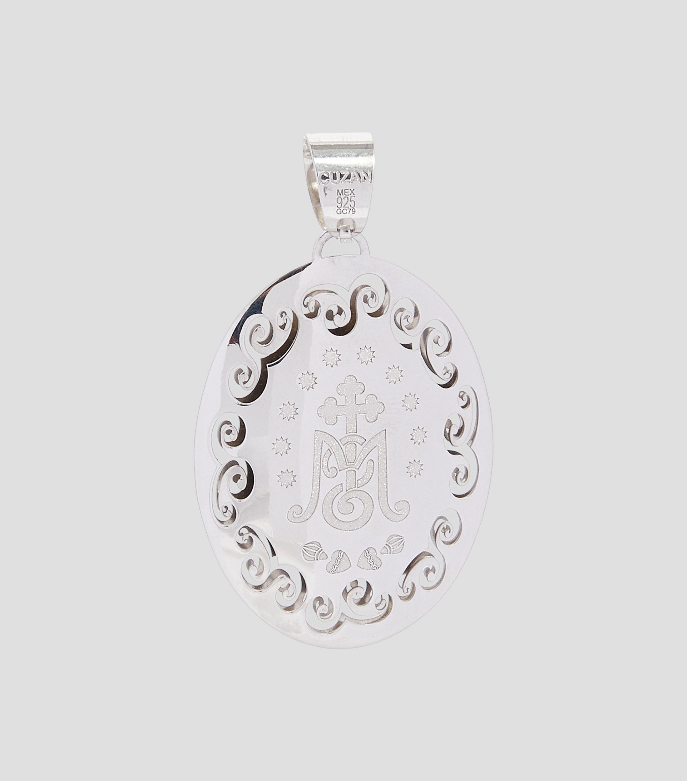 Medalla Virgen en plata .925 Mujer