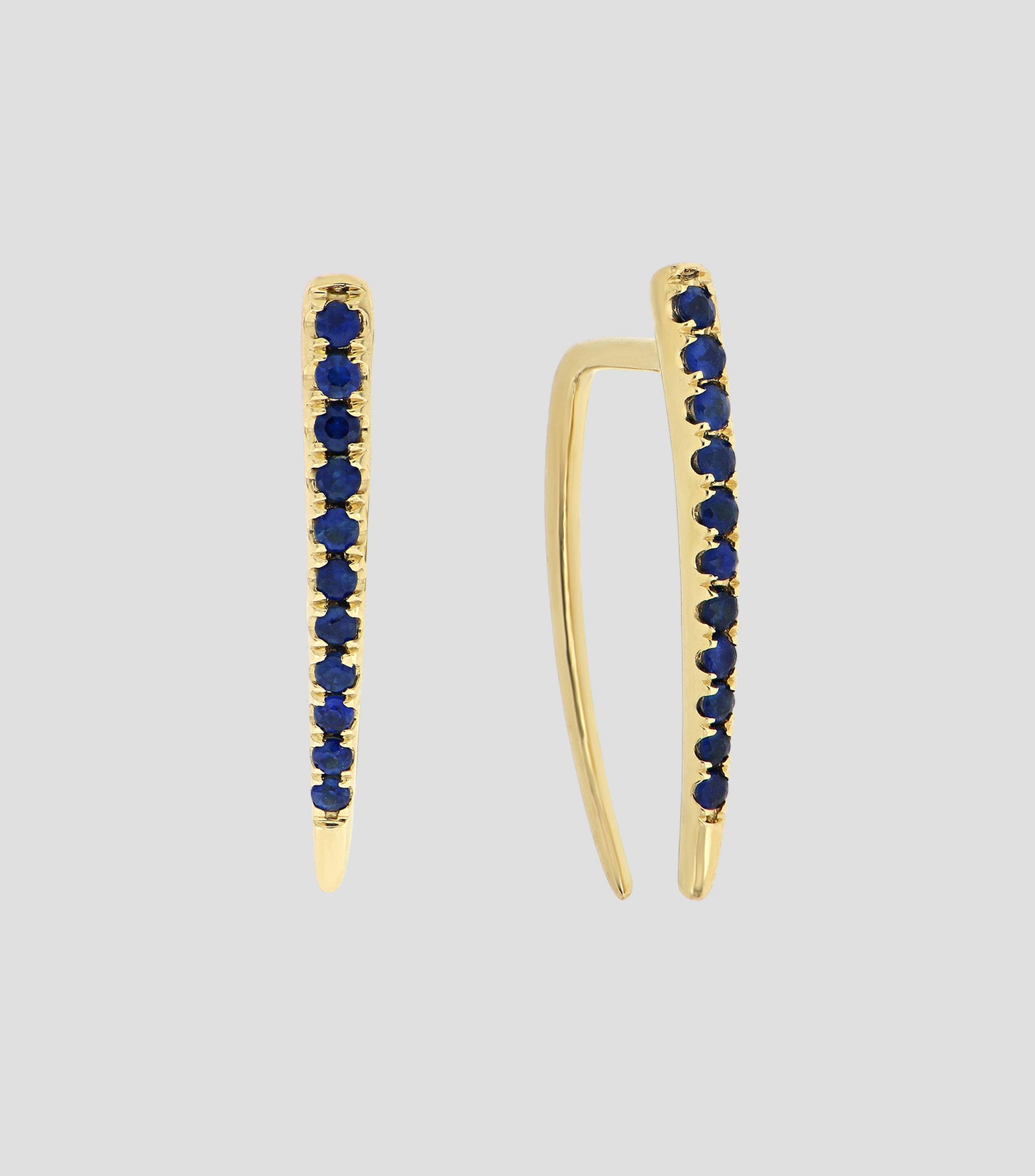 Aretes en oro de 18 Kts Con Zafiro Mujer