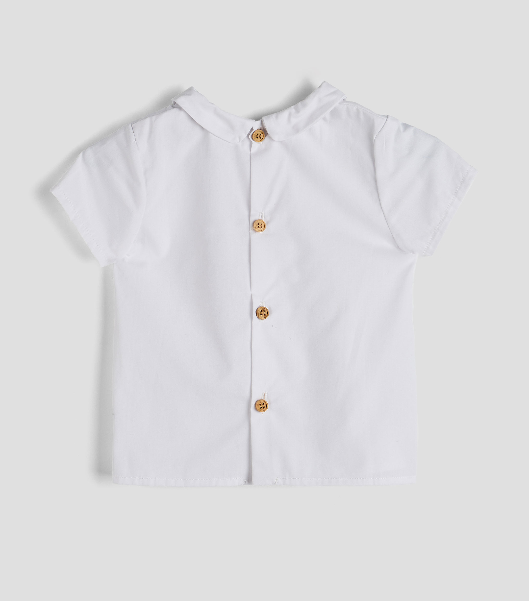 Camisa lisa con manga corta Bebé