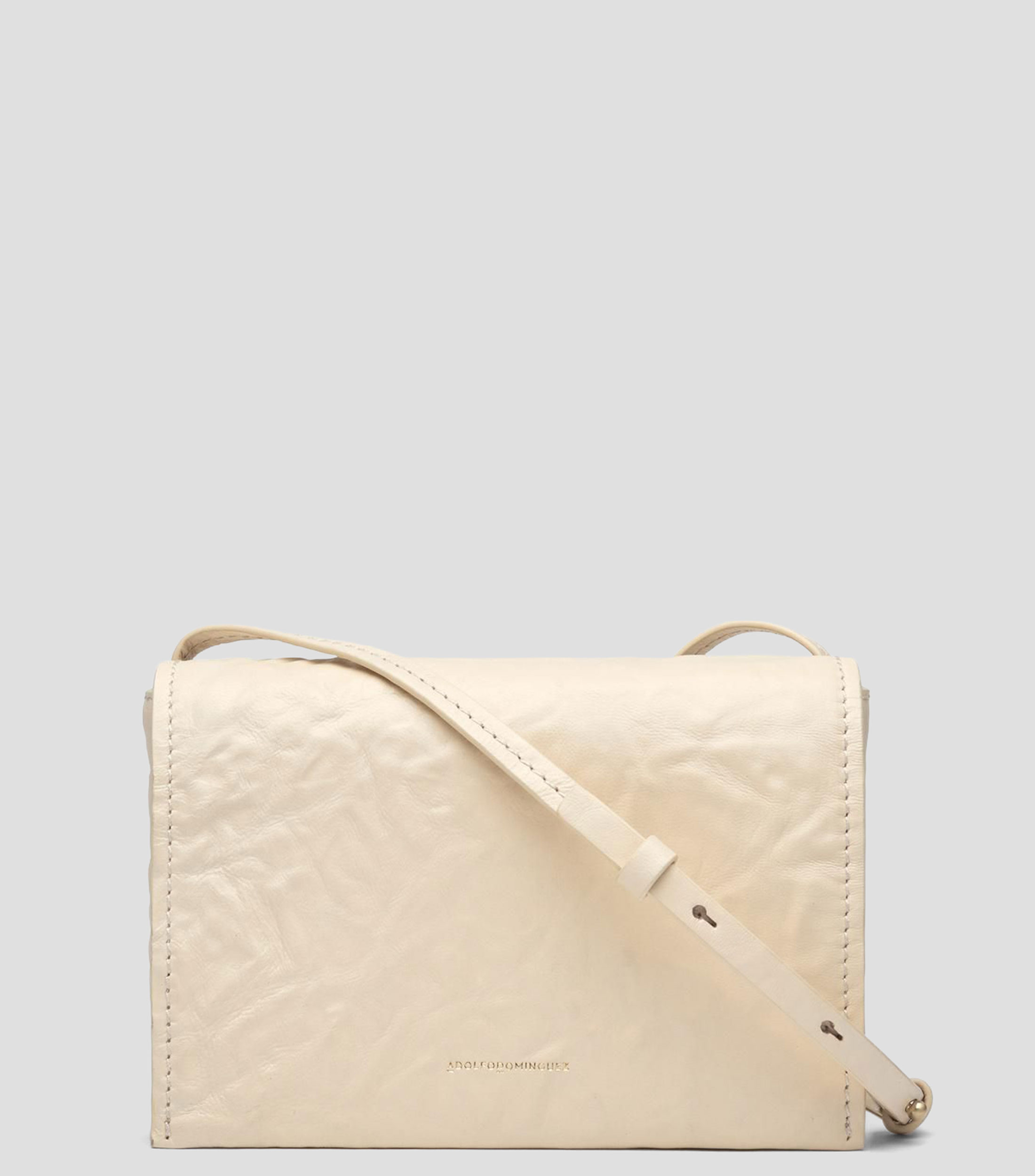 Bolsa crossbody en piel liso Mujer