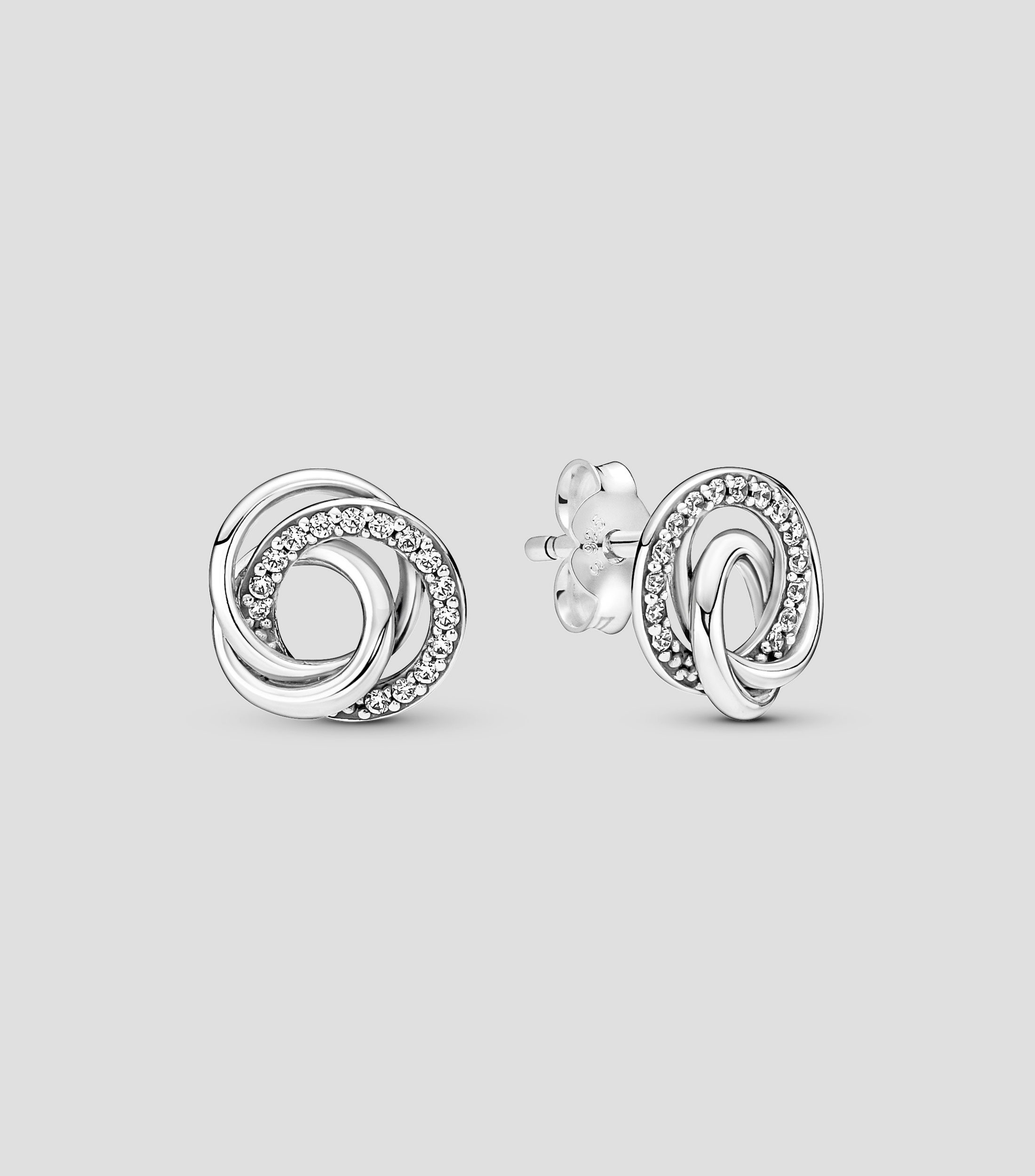 Aretes en Plata .925 con Zirconias Mujer