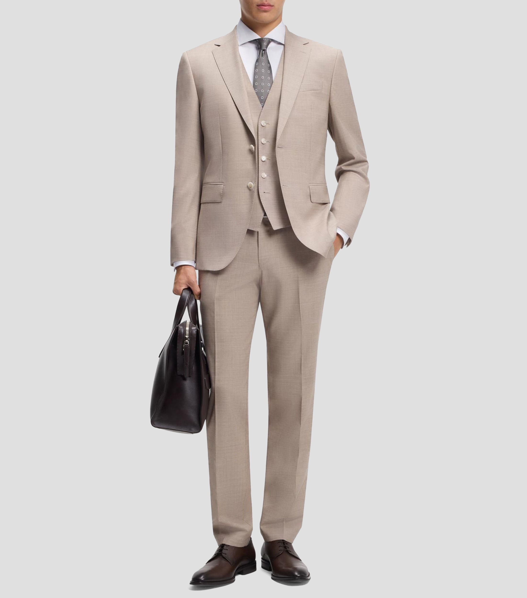 Camisa regular en algodón italiano con estructura Hombre