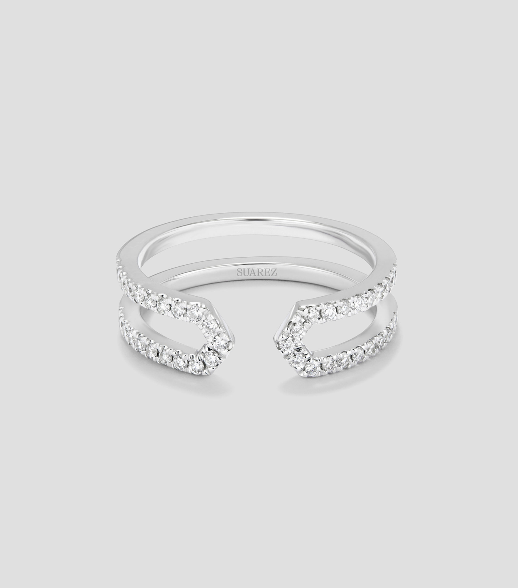 Anillo Hexágonos en Oro con diamantes Mujer