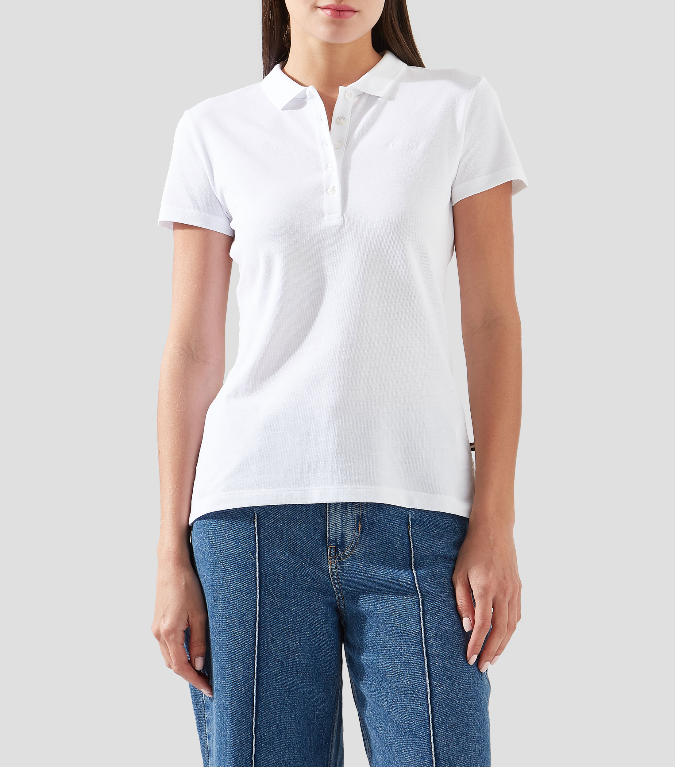 Playera tipo polo de manga corta Mujer