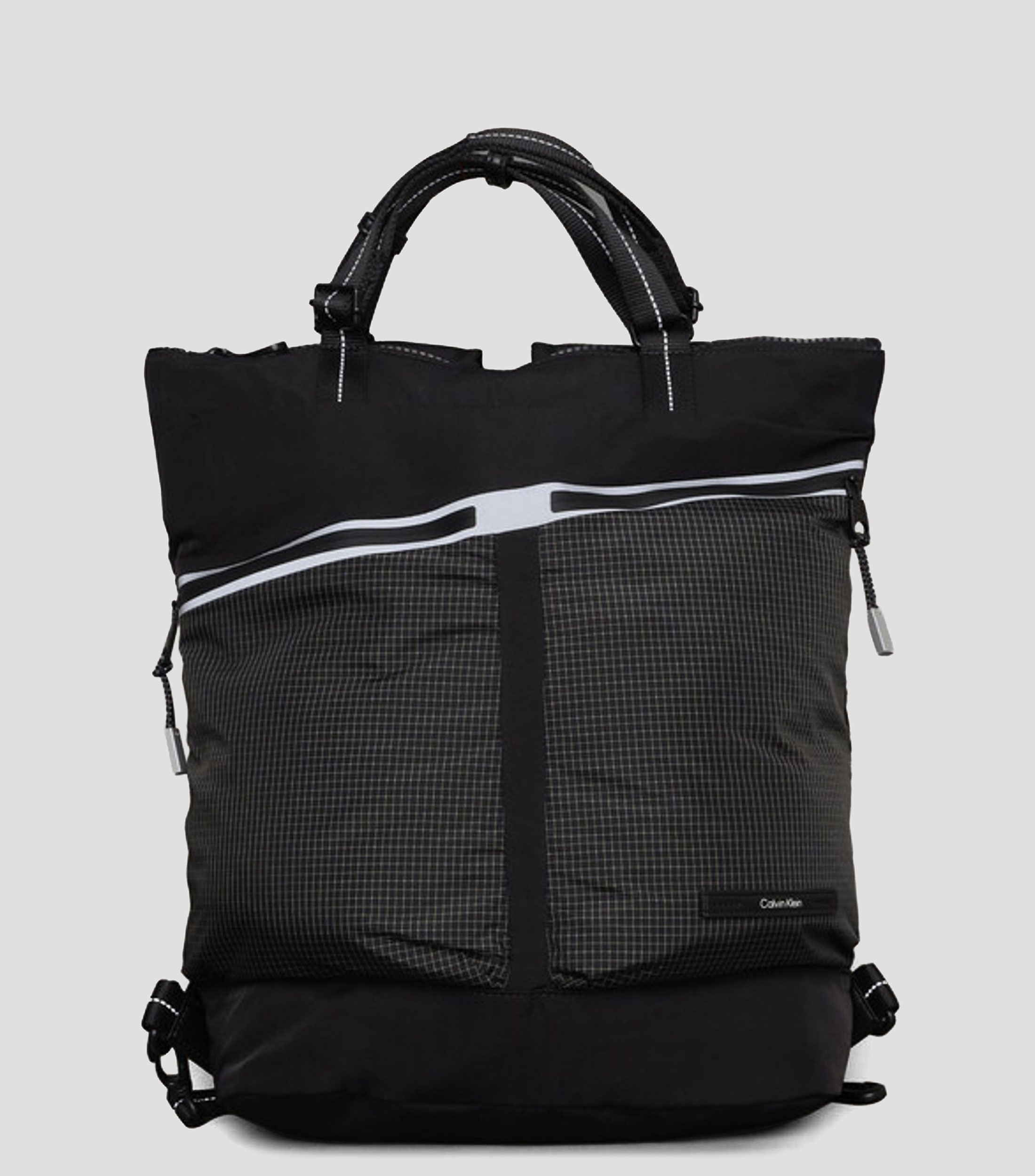Bolso tote convertible rayas Hombre