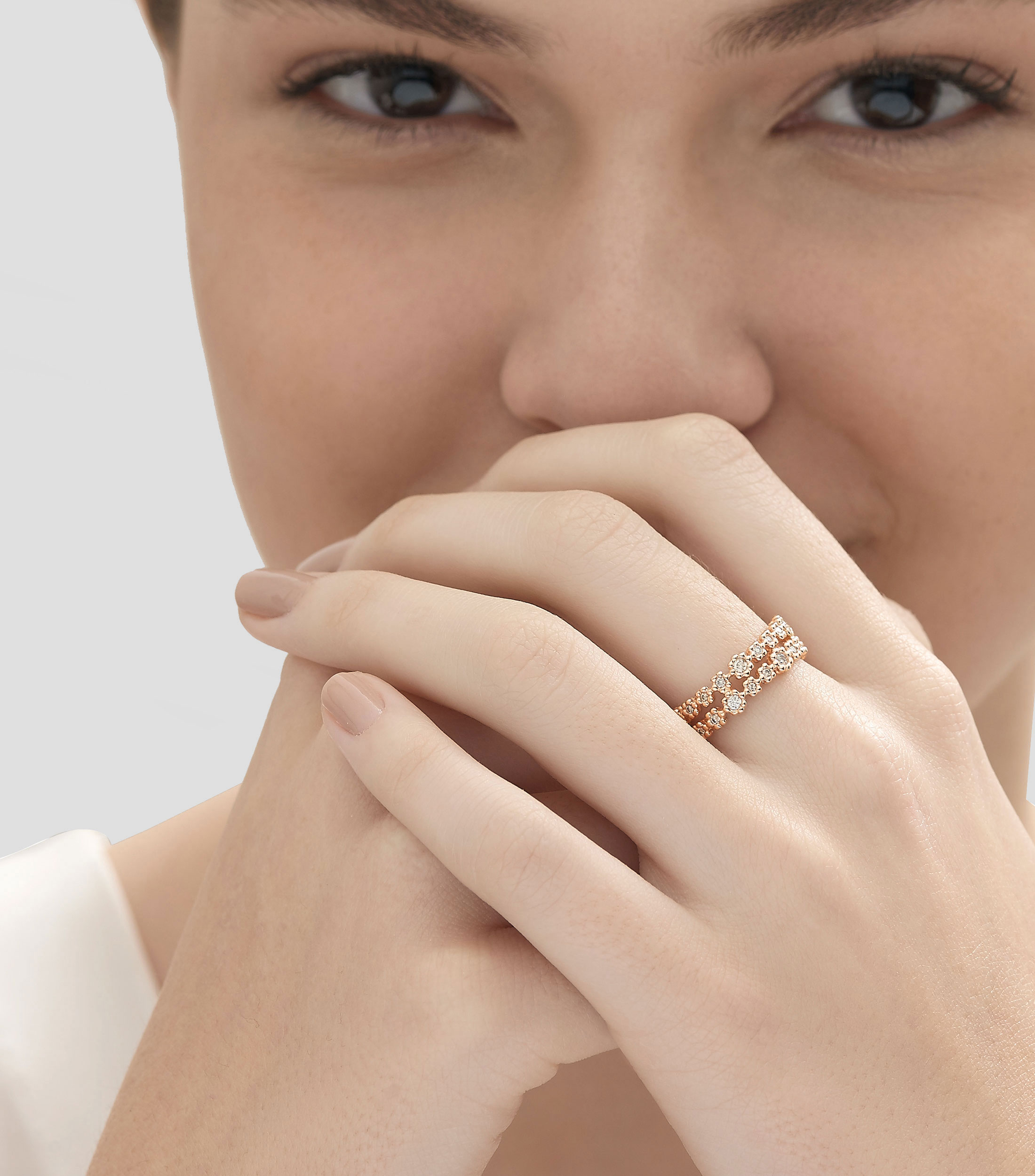 Anillo en oro rosa de 18 Kilates MyCollection Mujer