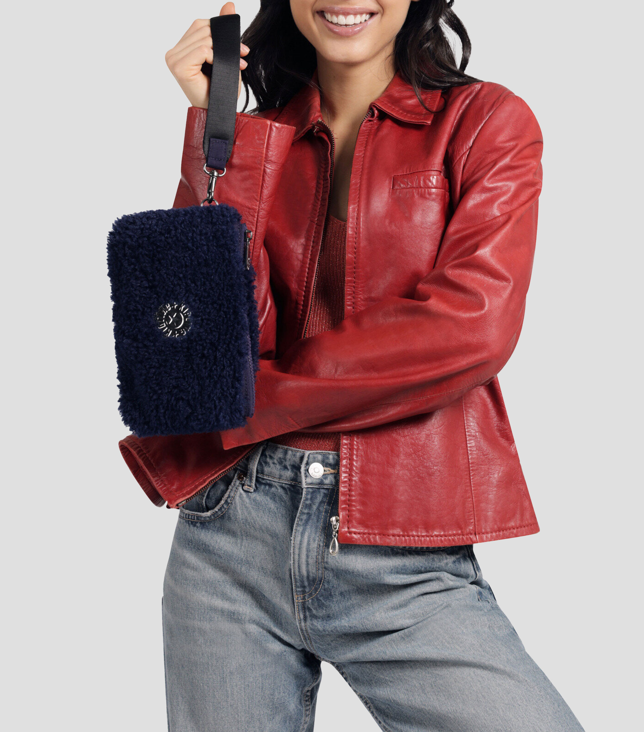 Bolsa wristlet azul Fuzzy Night Anuli de diseño fantasía Mujer