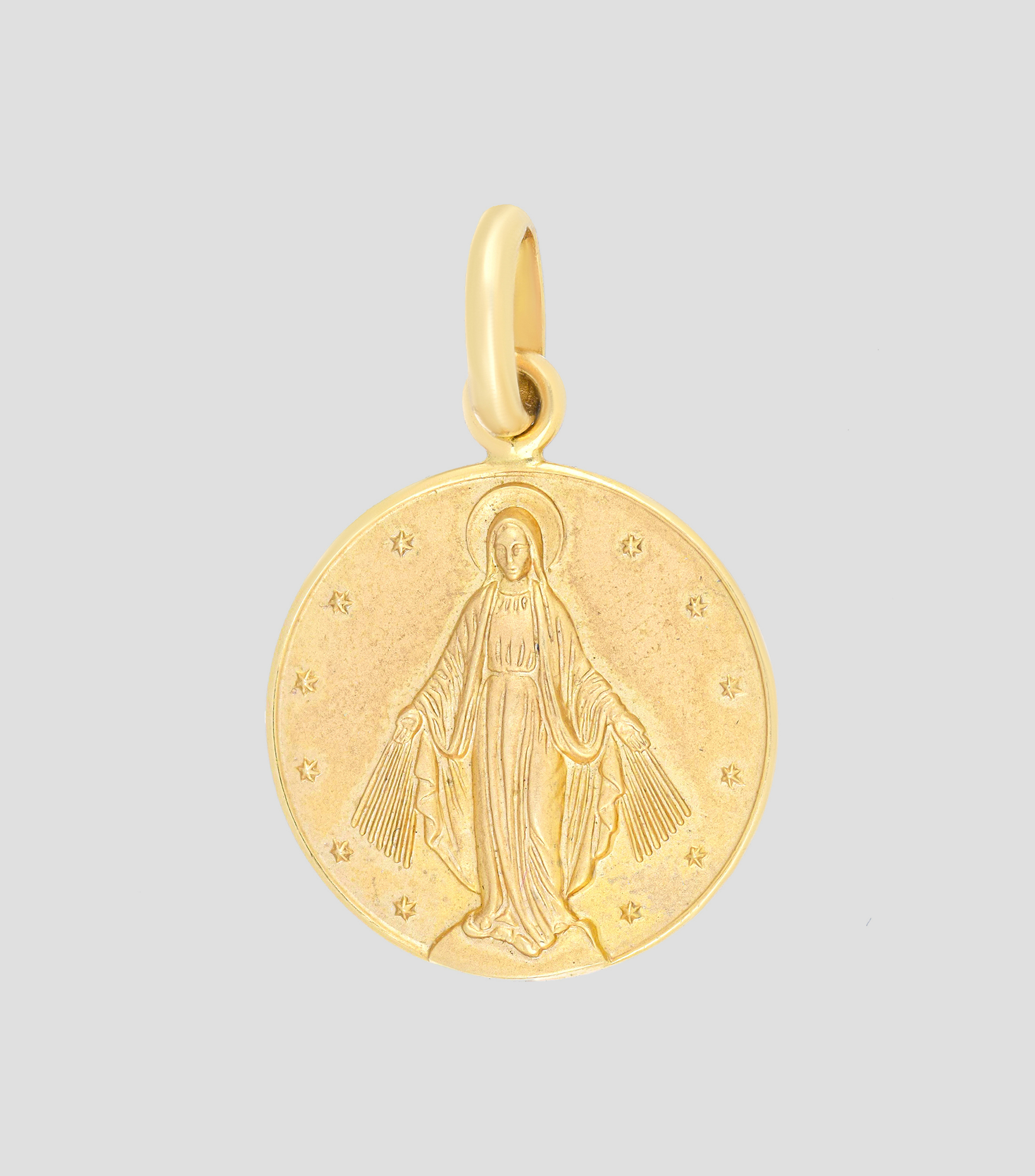 Medalla en Oro amarillo 14 Kts Virgen Milagrosa Unisex