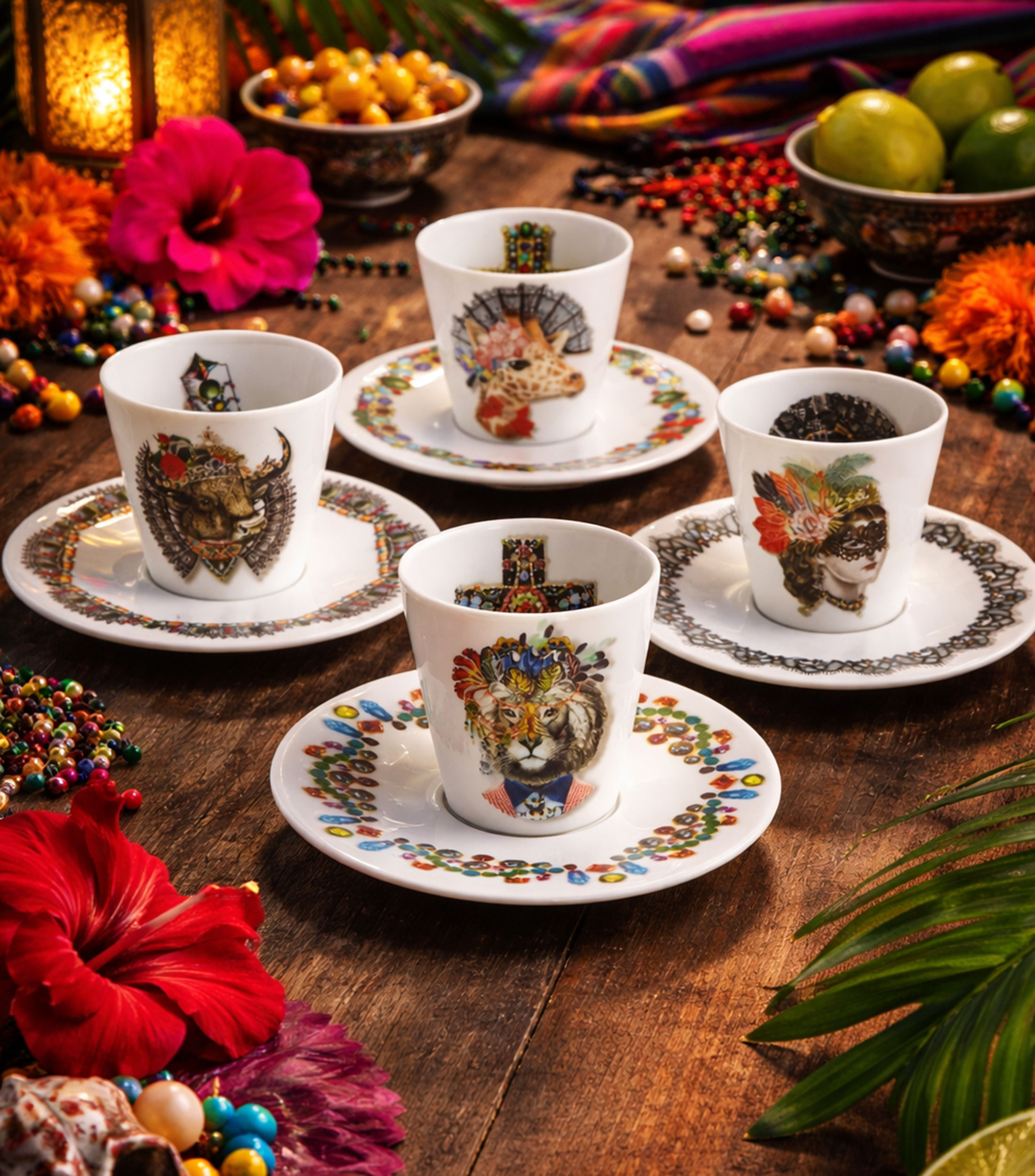 Set de 4 ternos para café LWYW