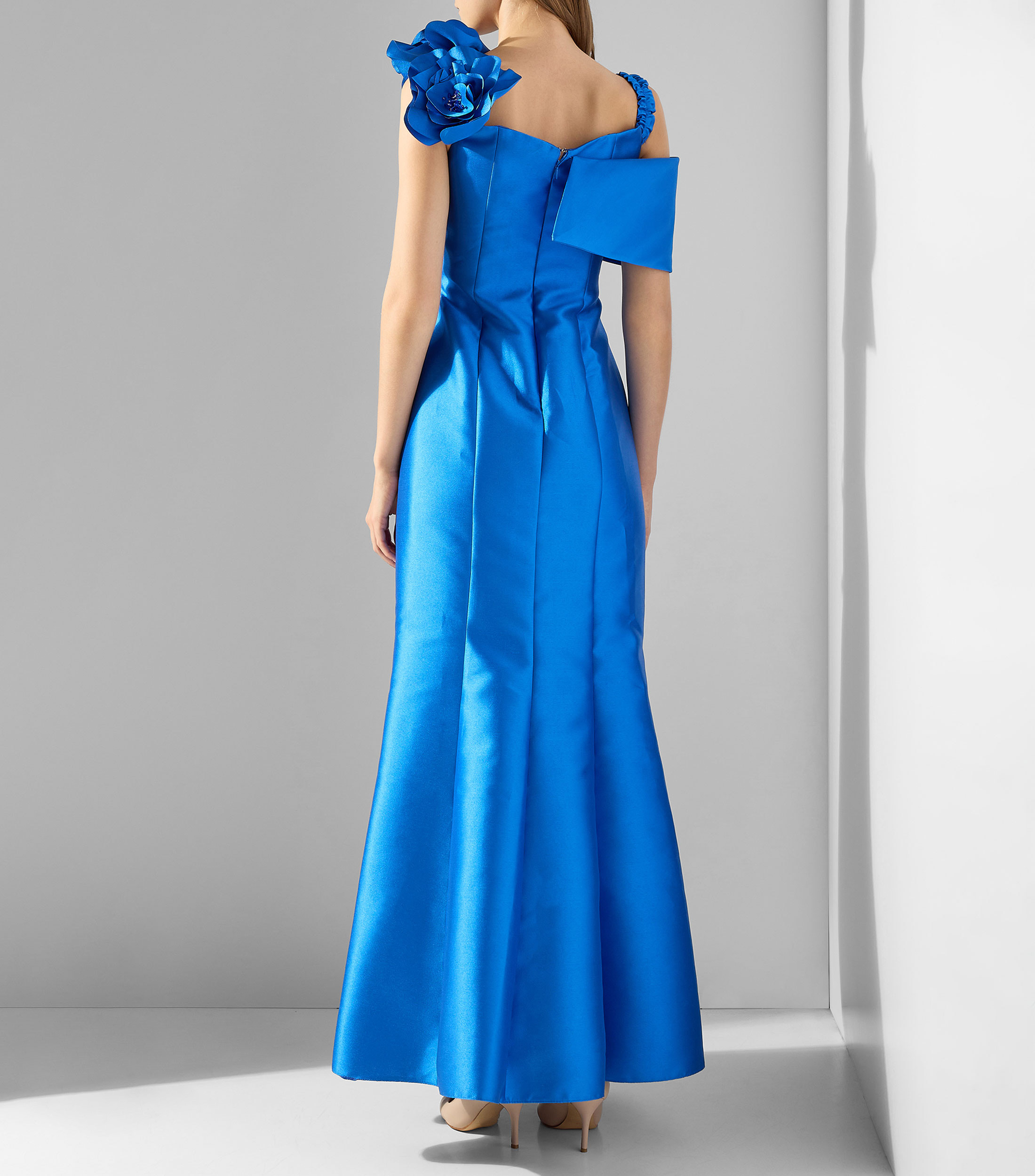 Vestido de fiesta largo liso Mujer