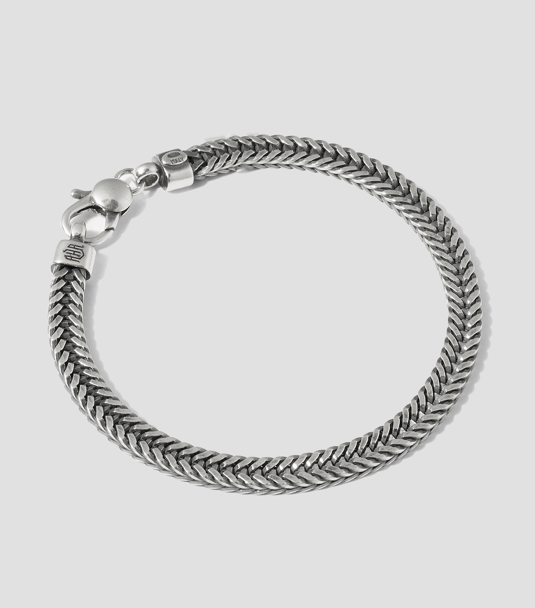 Pulsera en plata .925 flecha doble plana Hombre
