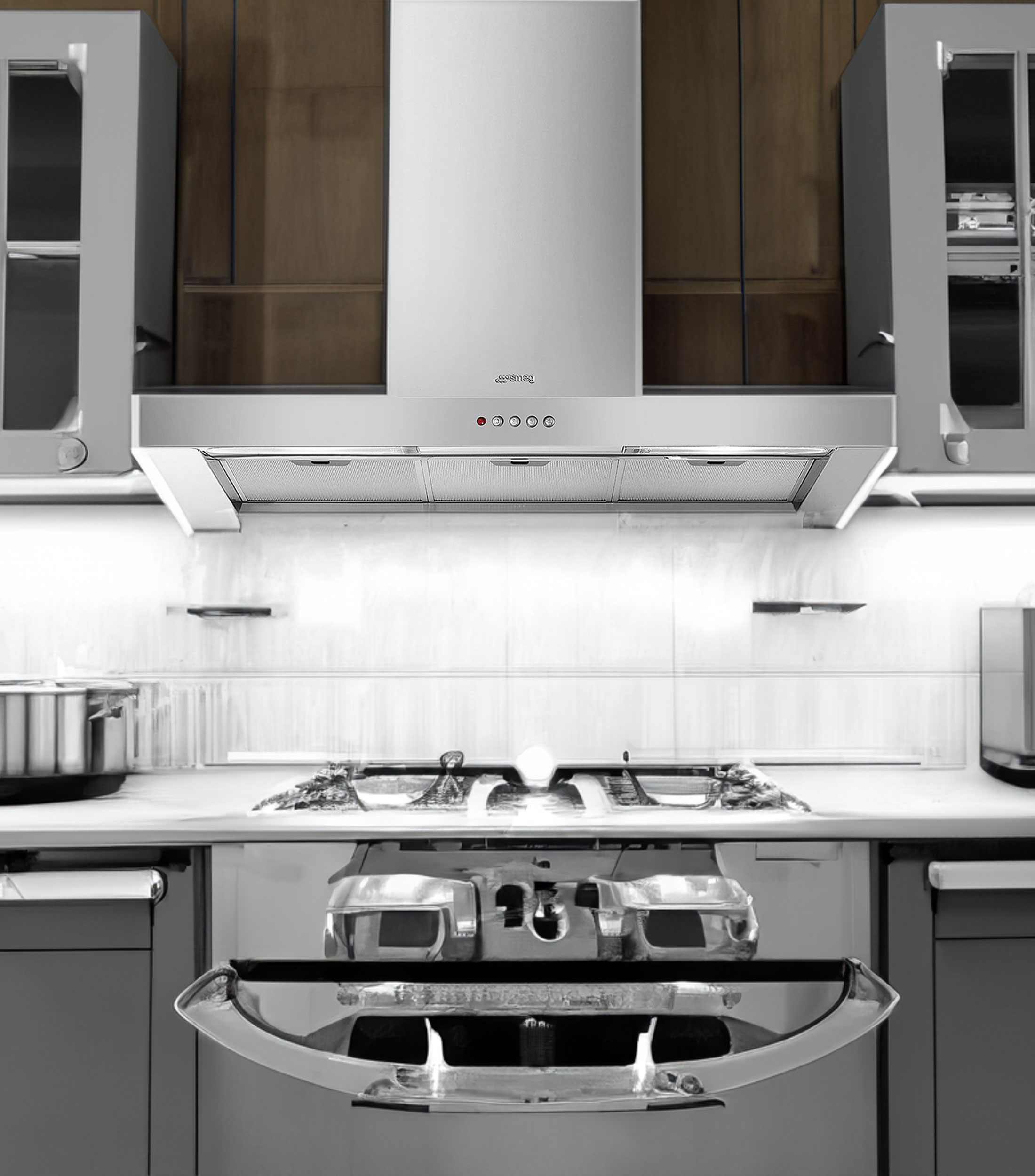 Campana de pared 35.4 en acero inoxidable
