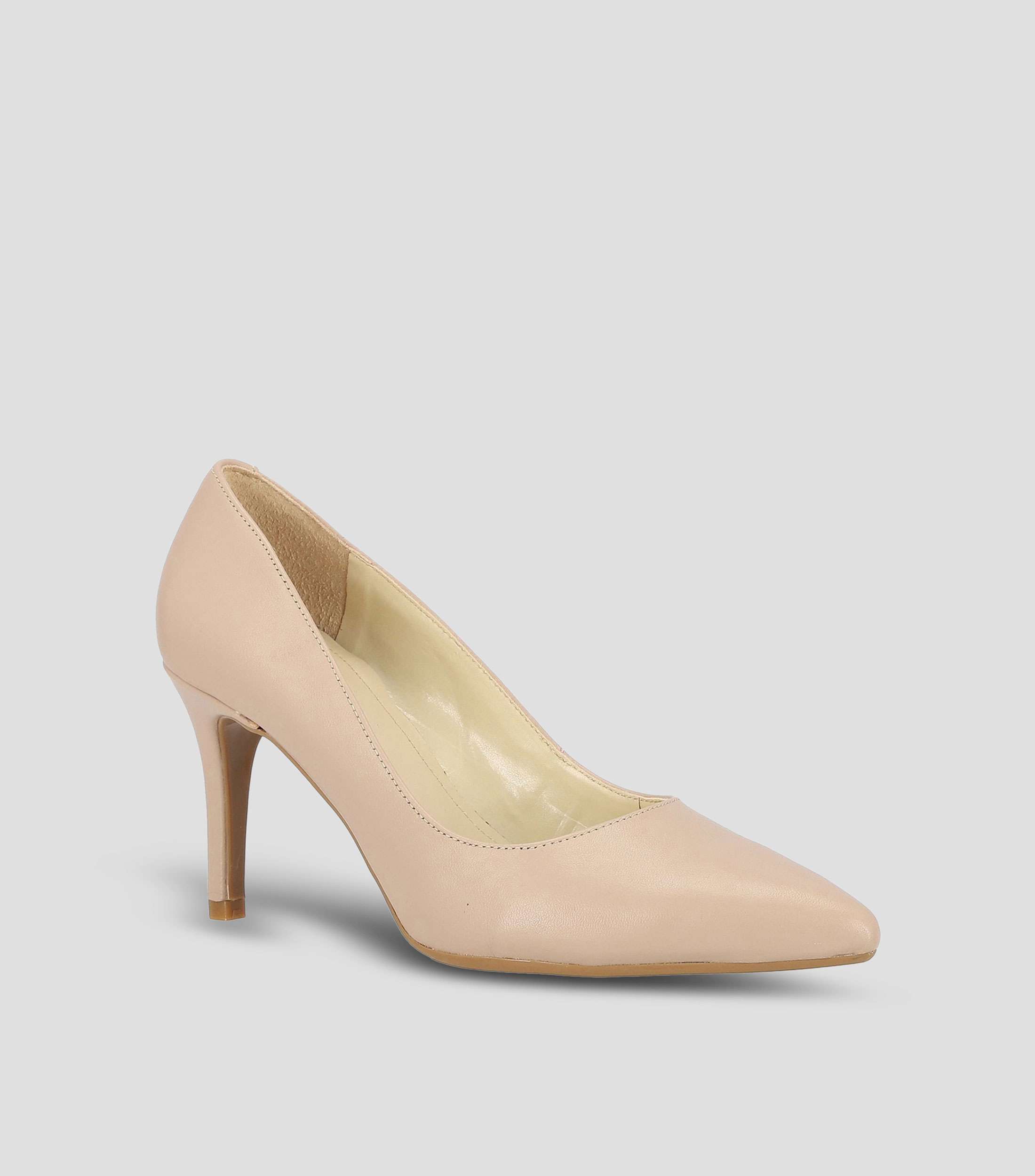 Zapatillas de Tacón Alto de Media Luna en Piel Mujer