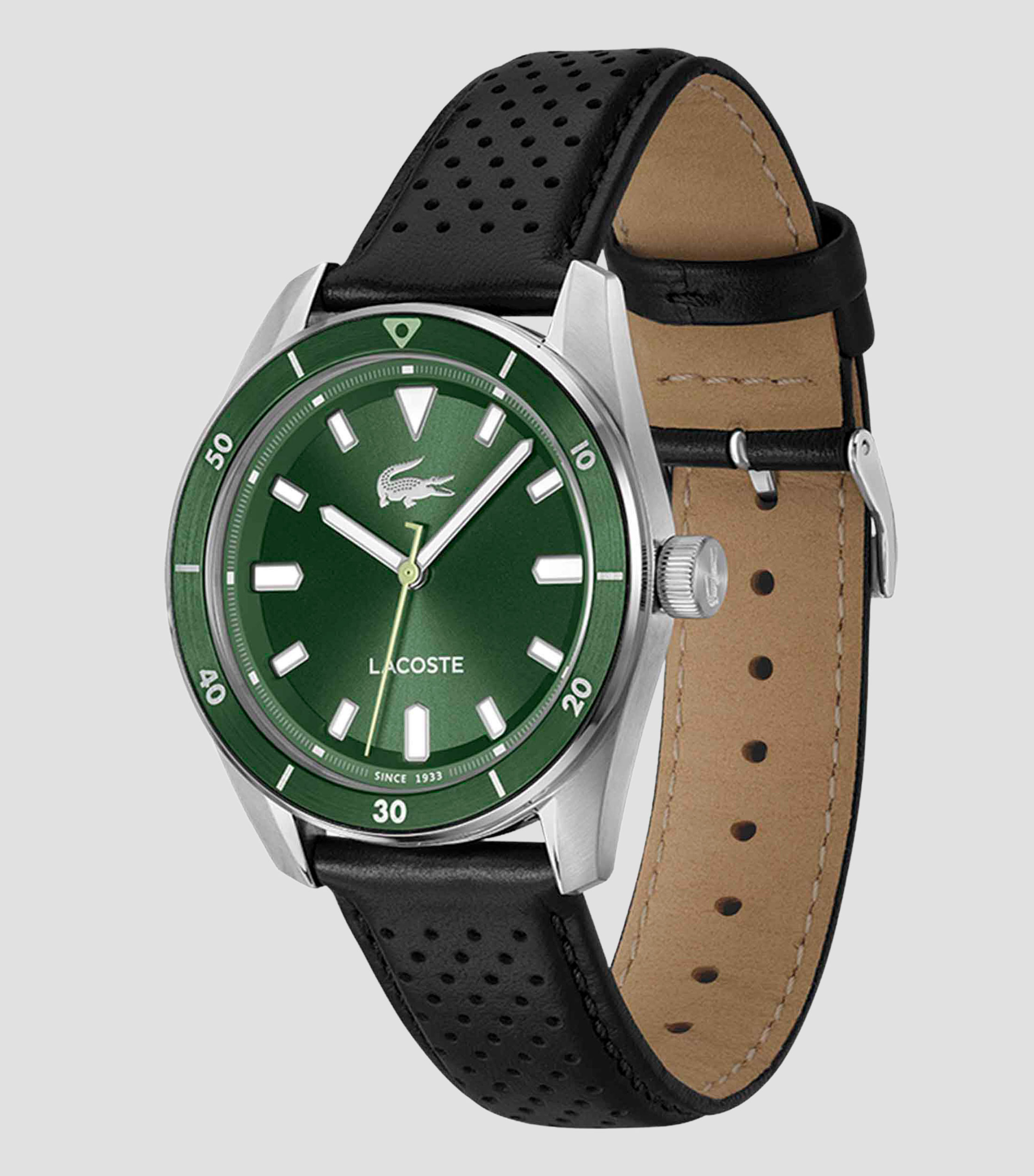 Reloj para Hombre Boston Deportivo Plateado, Verde