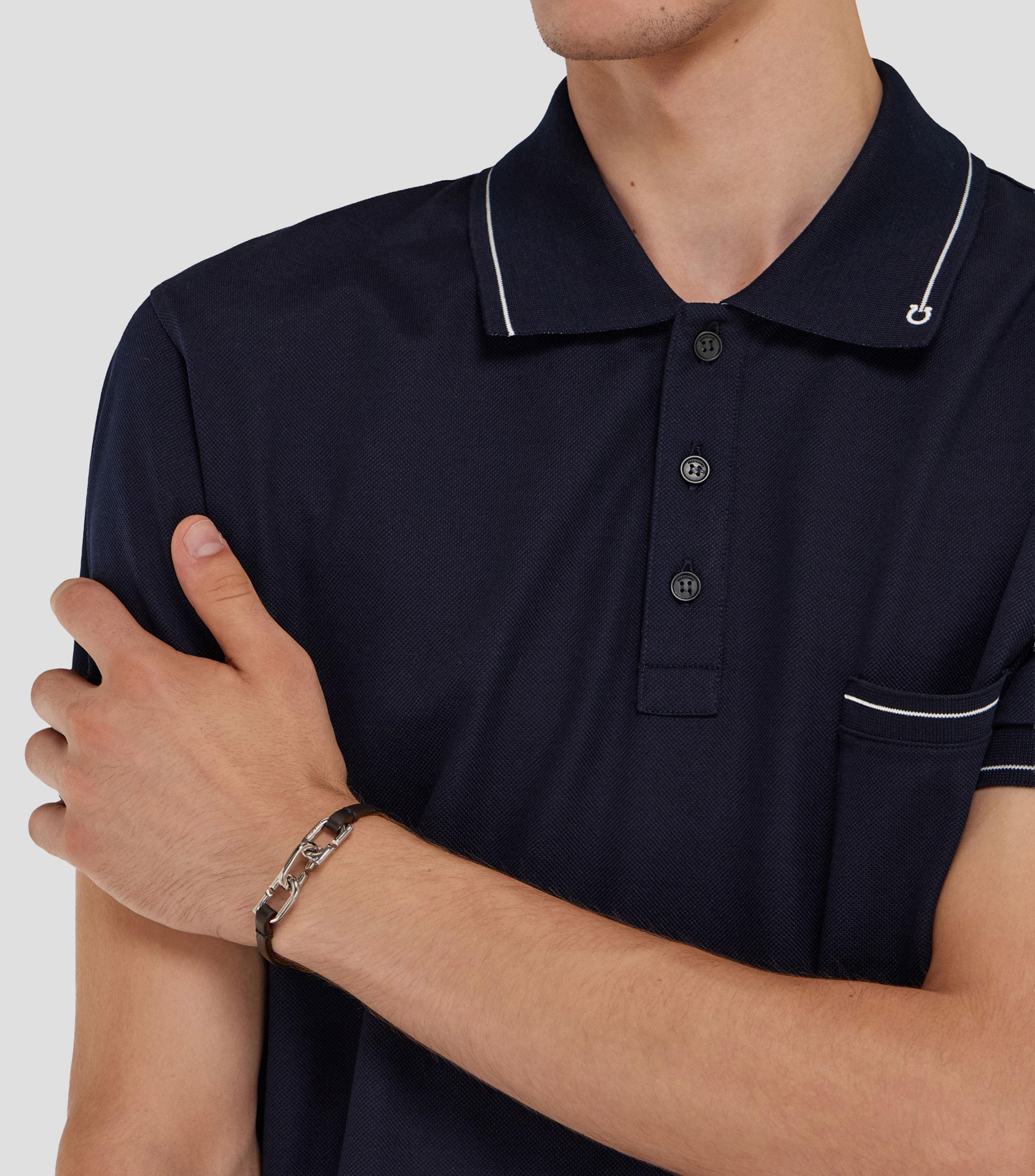 Pulsera bicolor Gancini Hombre