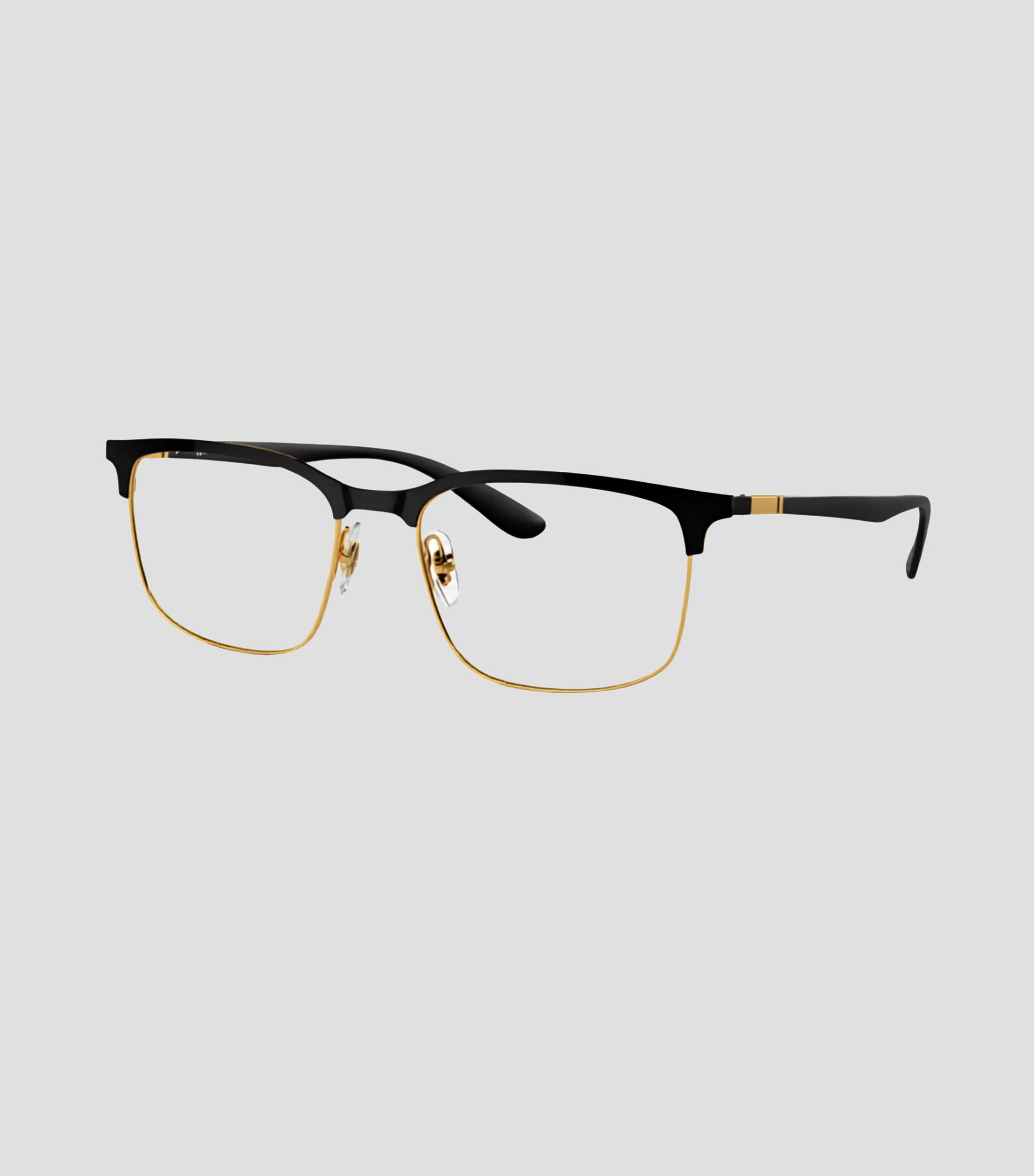 Lentes Oftálmicos Cuadrados Negros, Dorados Unisex