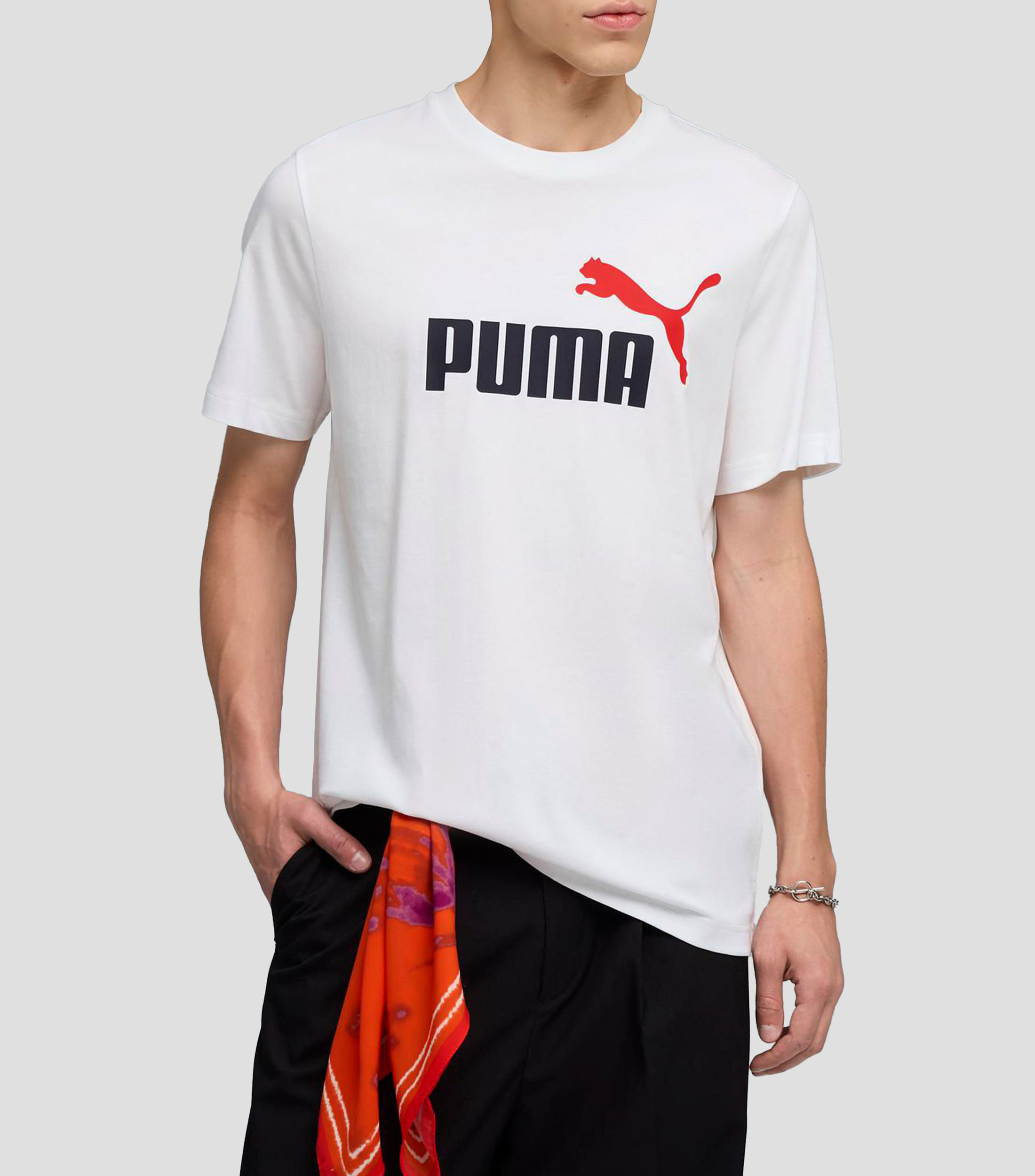 Playera de cuello redondo con manga corta estampada Hombre
