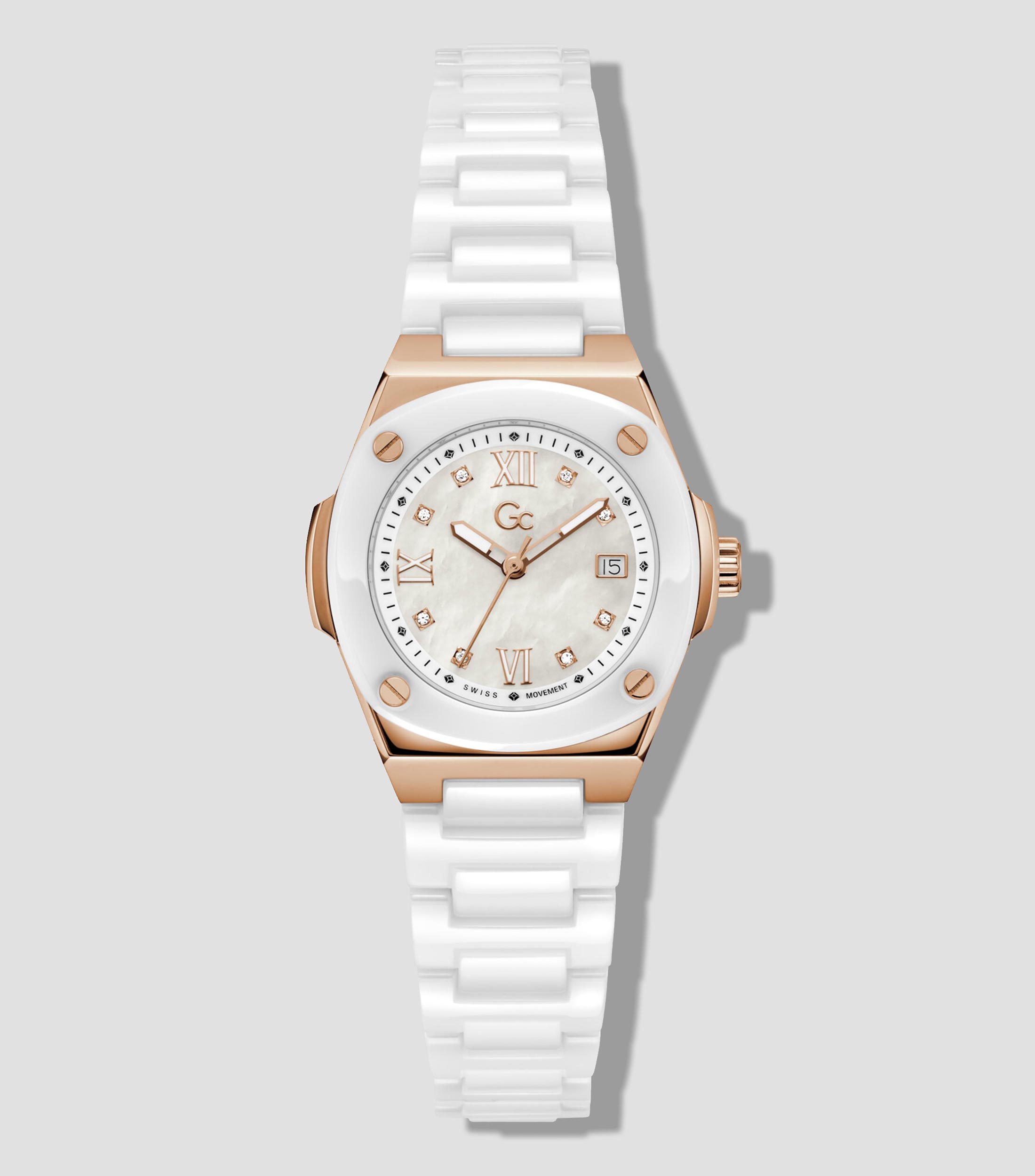 Reloj para Mujer Gc Coussin Shape Mini Casual, Blanco
