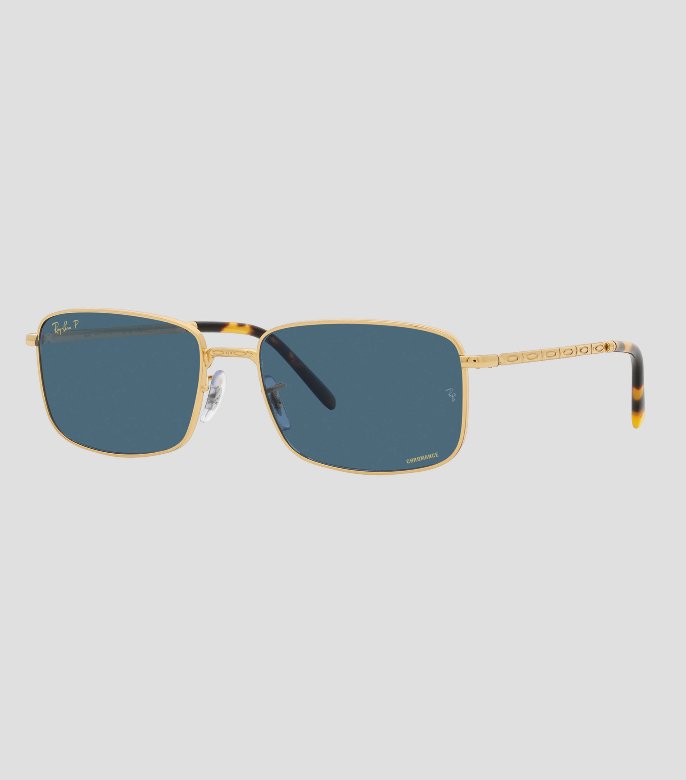 Lentes de sol Rectangulares Dorados Unisex