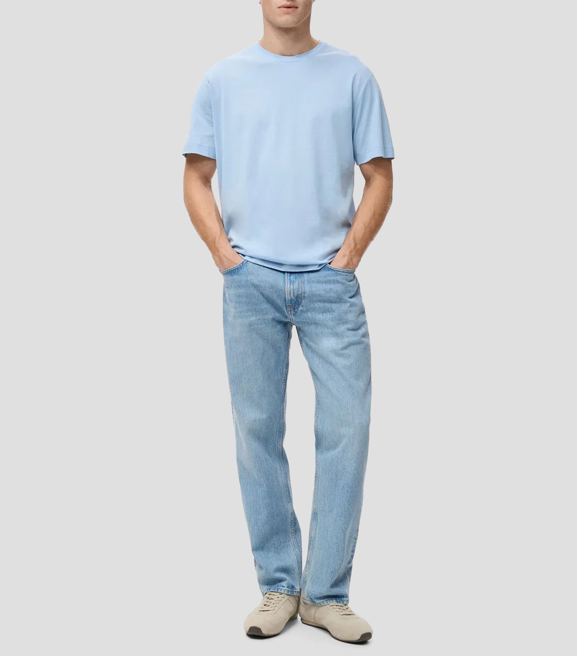 Playera cuello redondo manga corta lisa Hombre