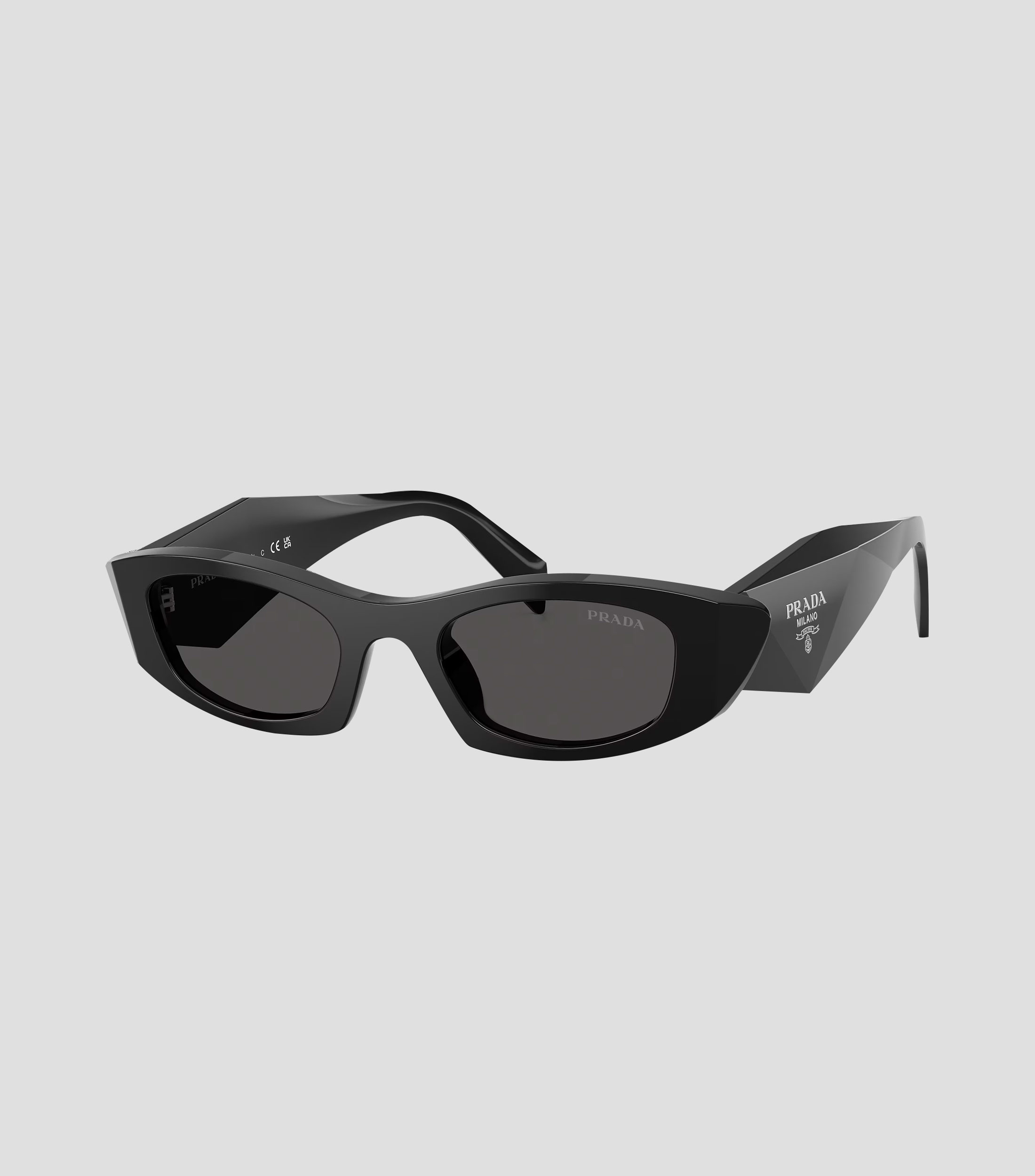 Lentes de sol ovalados negros Unisex