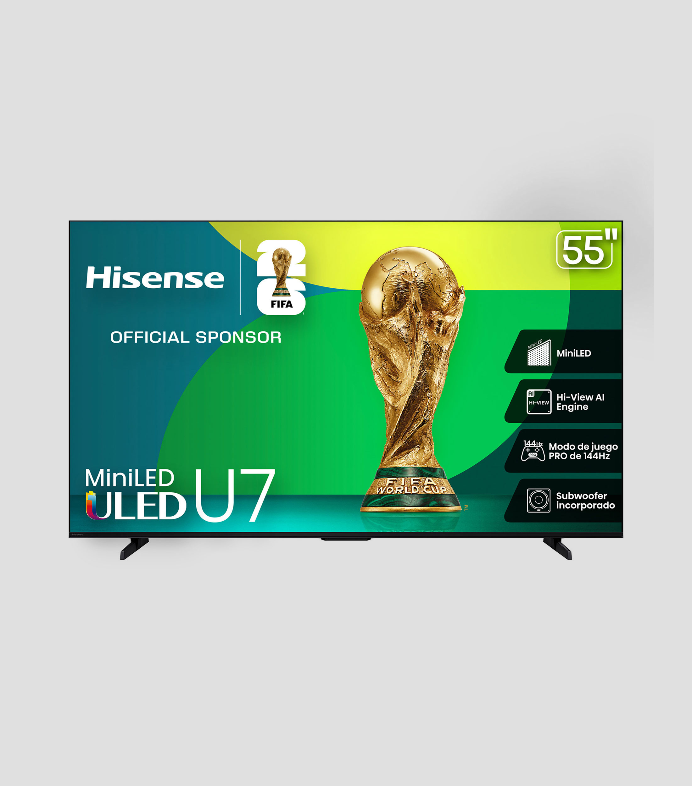 Pantalla 55 Pulgadas Plana ULED Mini-LED 4K Google TV 55U7QG