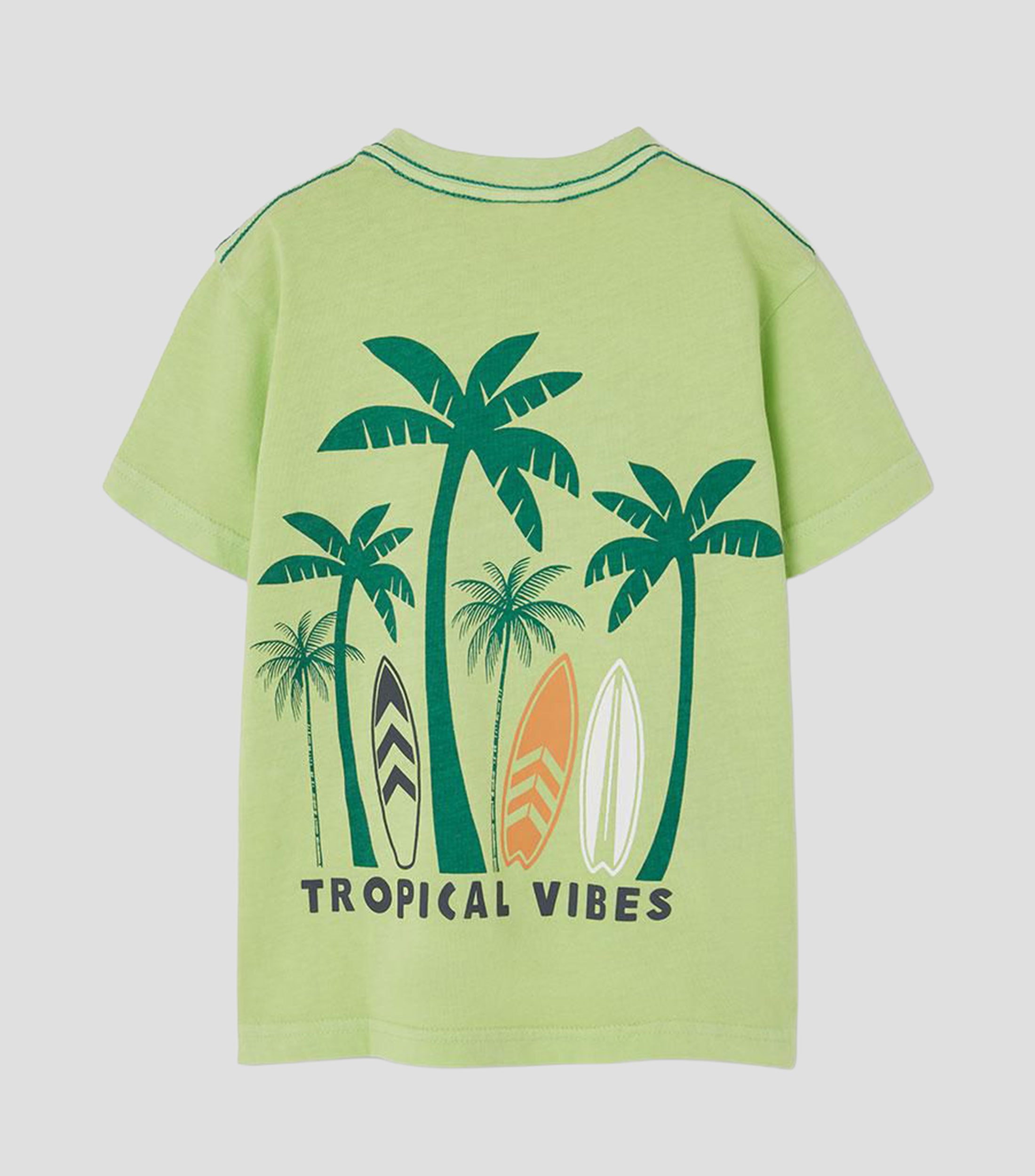 Playera cuello redondo manga corta estampada Bebé