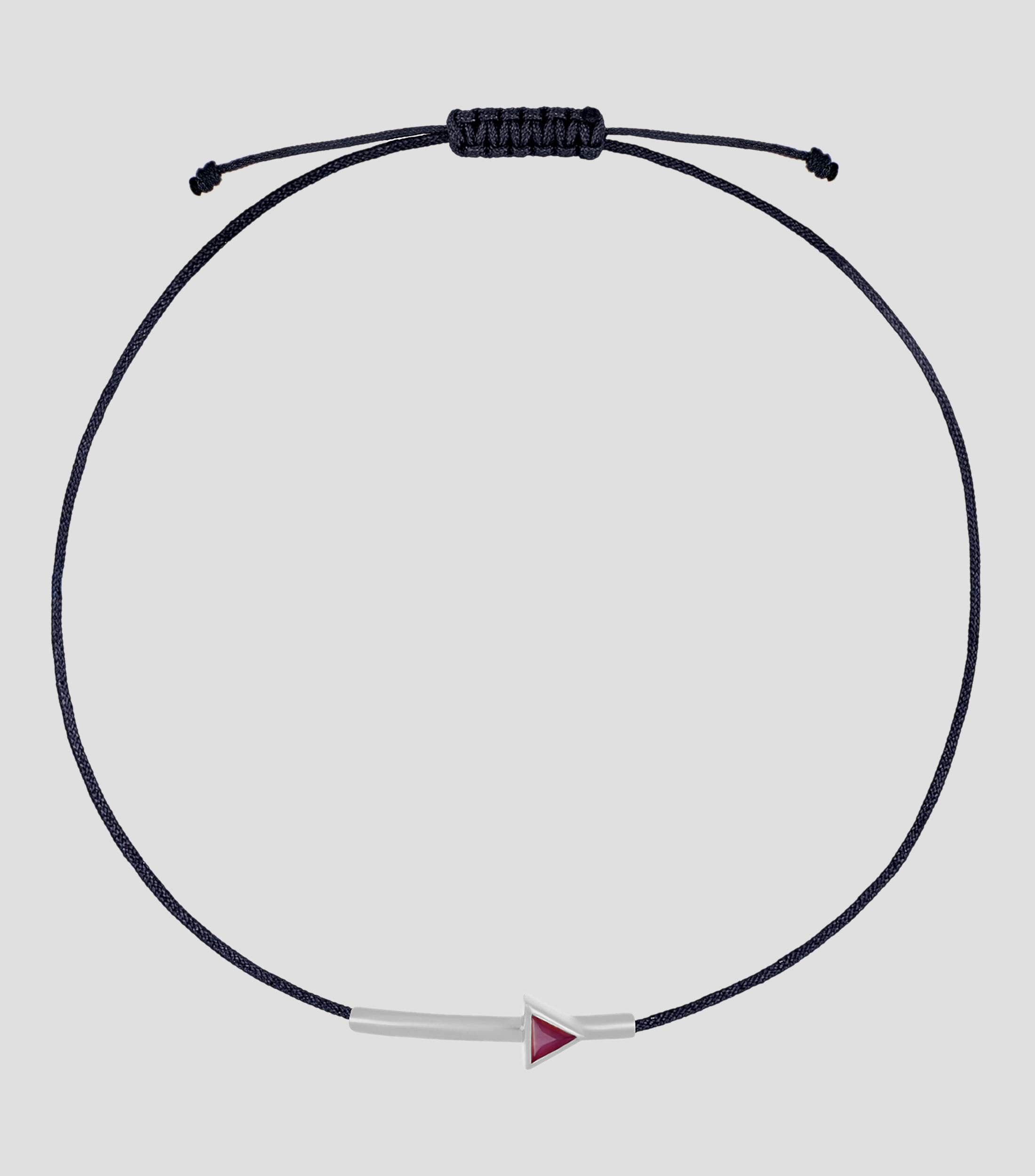 Pulsera Textil con Rubí Mujer
