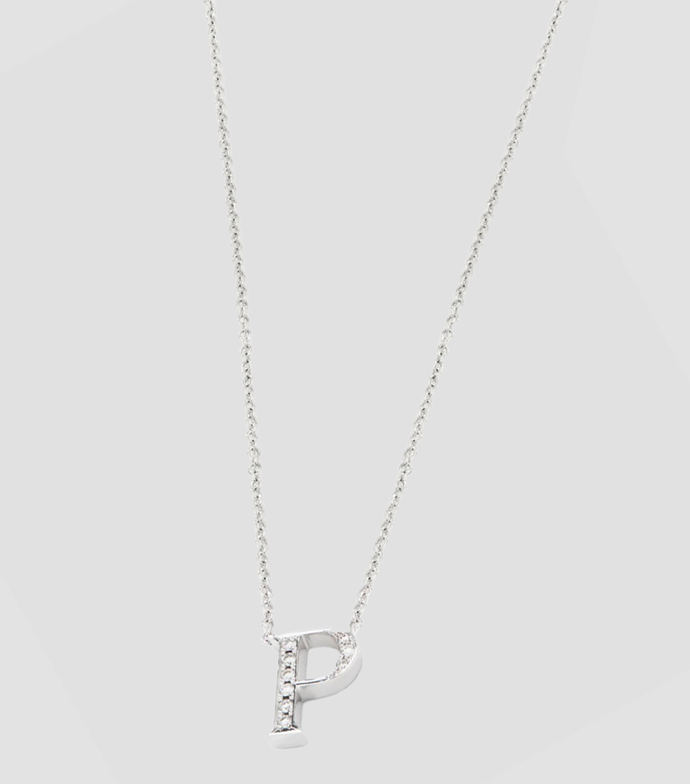 Collar en oro blanco de 18 kilates con diamantes Grace Mujer