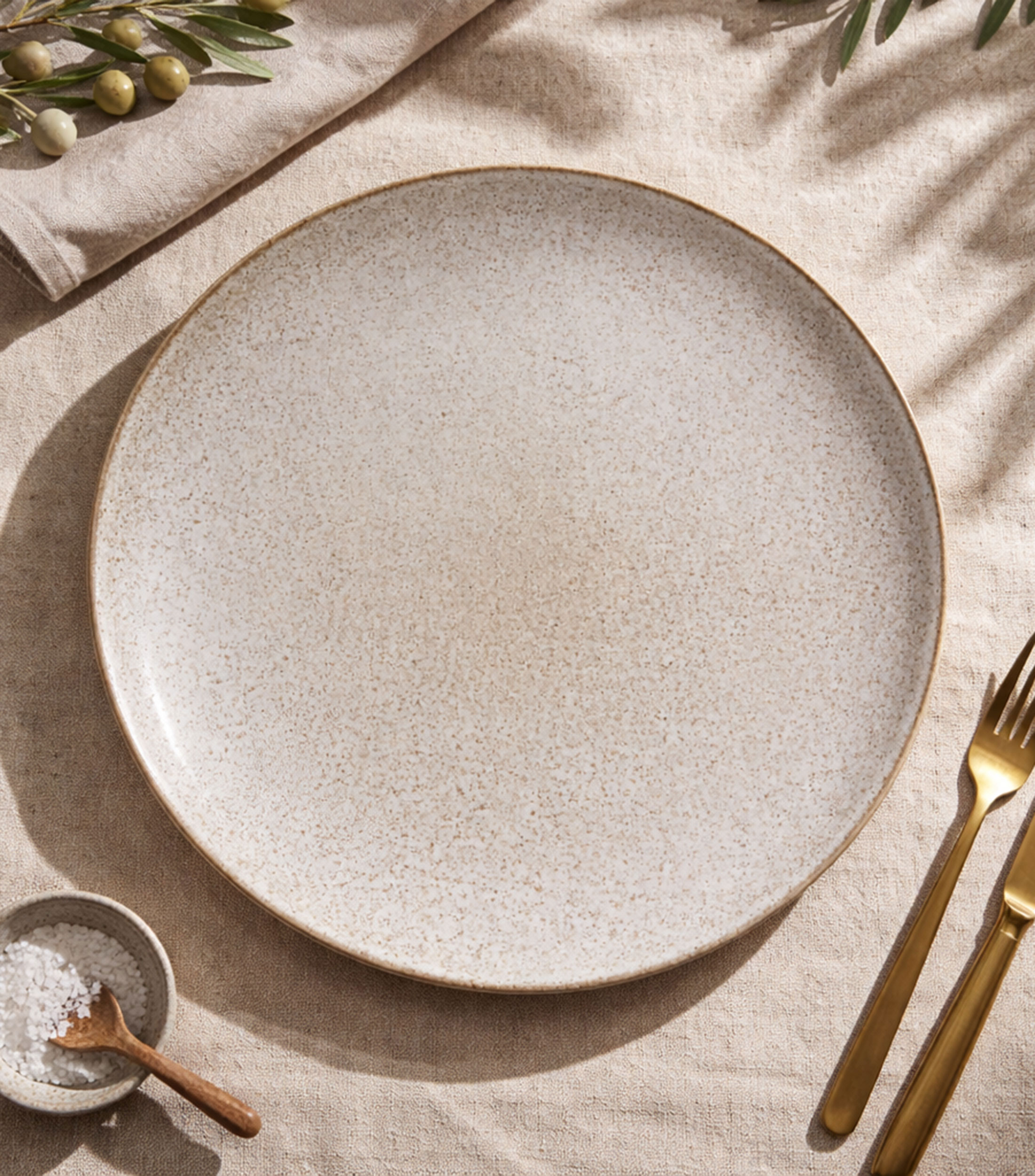 Plato de presentacion Imperfect White