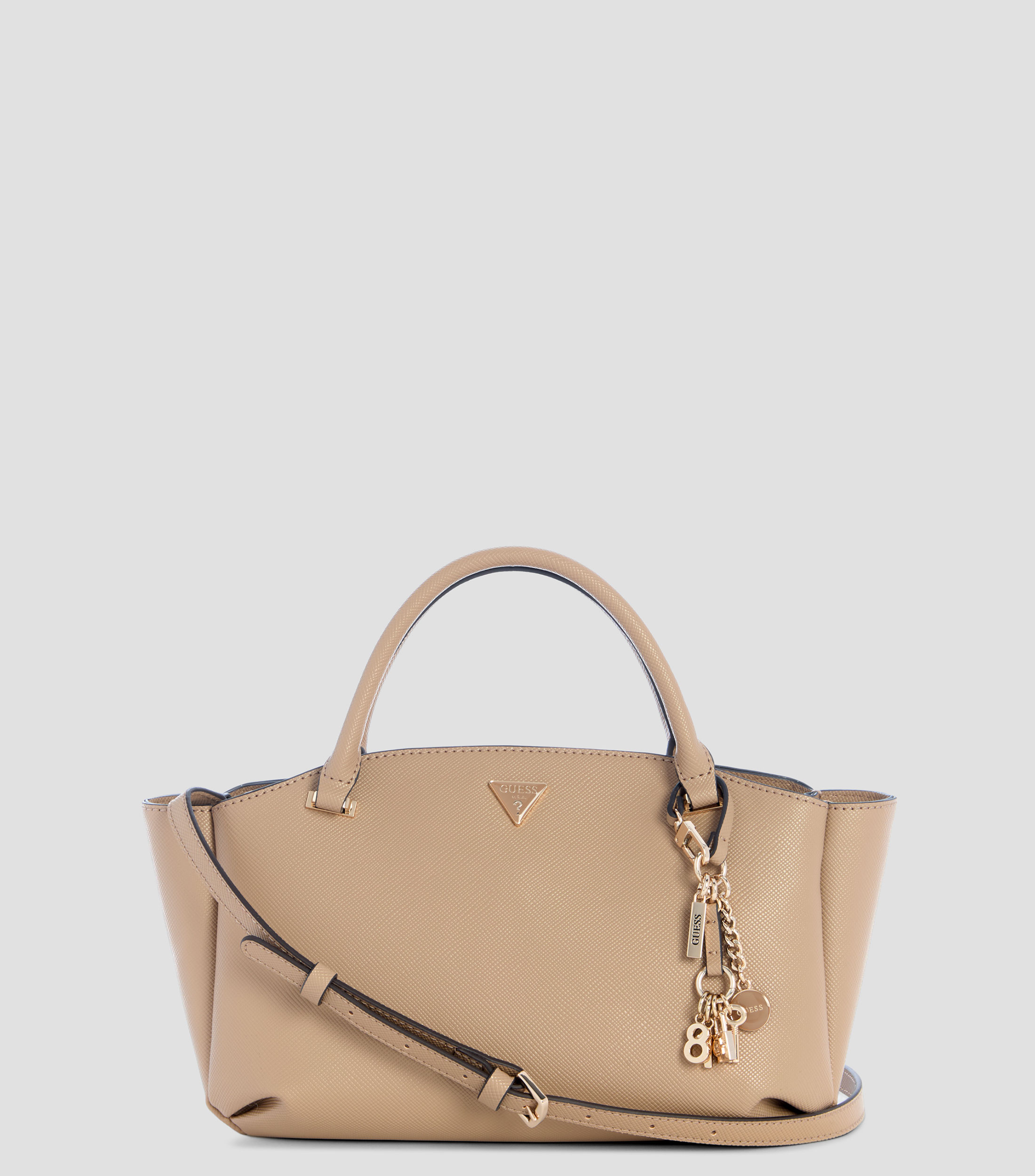 Bolsa satchel lisa con detalle texturizado Mujer